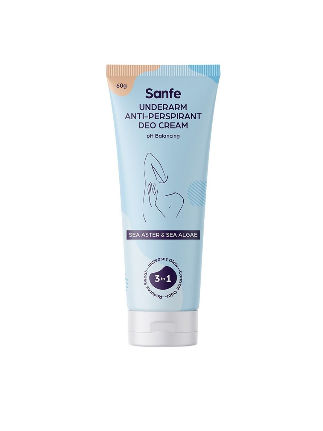 

Sanfe Women Anti-Perspirant & Odour Balancing Deo Cream - 60g, Coral
