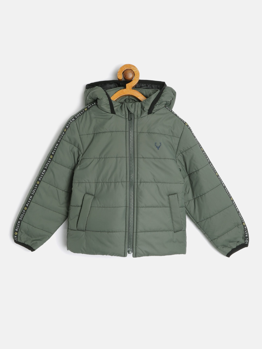 

Allen Solly Junior Boys Olive Green Hooded Padded Jacket
