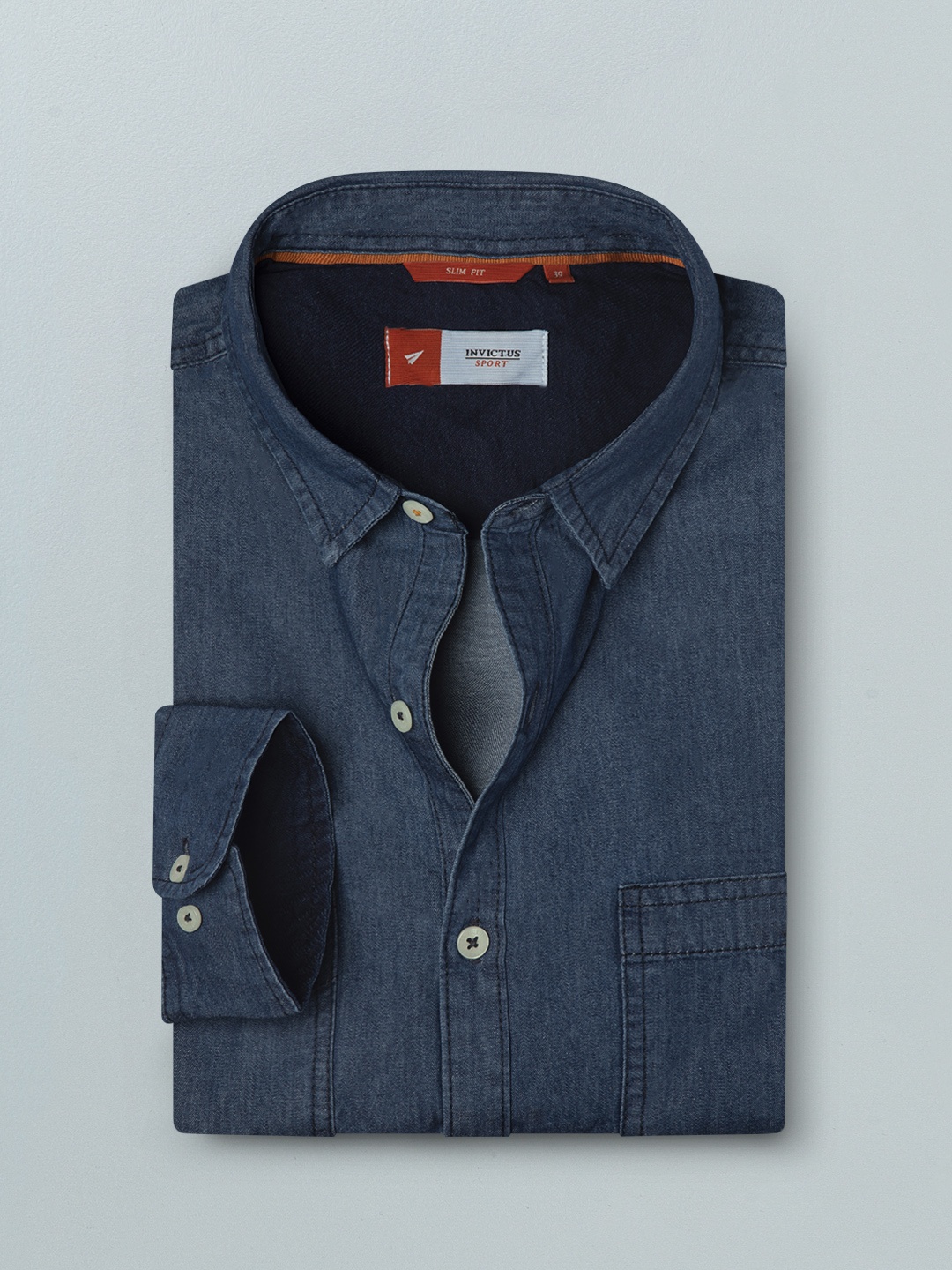 

INVICTUS Men Blue Slim Fit Opaque Casual Shirt