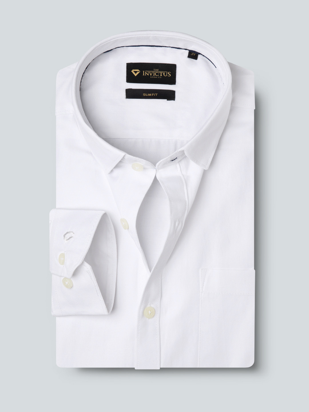 

INVICTUS Men White Slim Fit Opaque Smart Casual Shirt