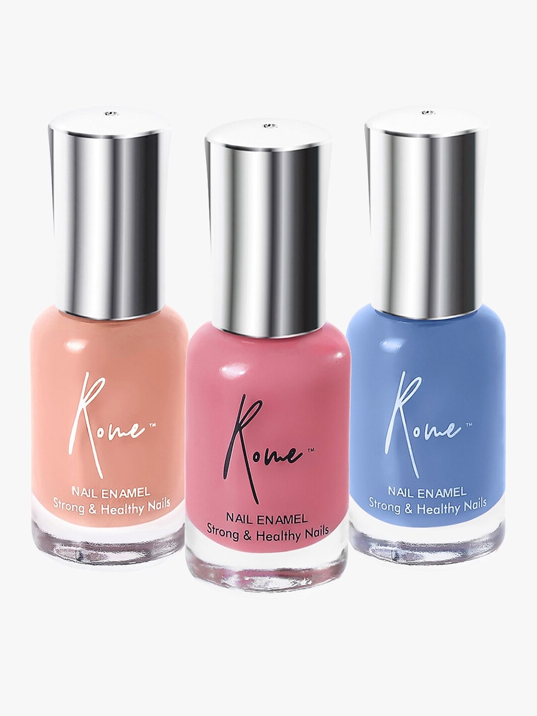 

Rome Set of 3 Strong & Healthy Nail Enamel, Blue