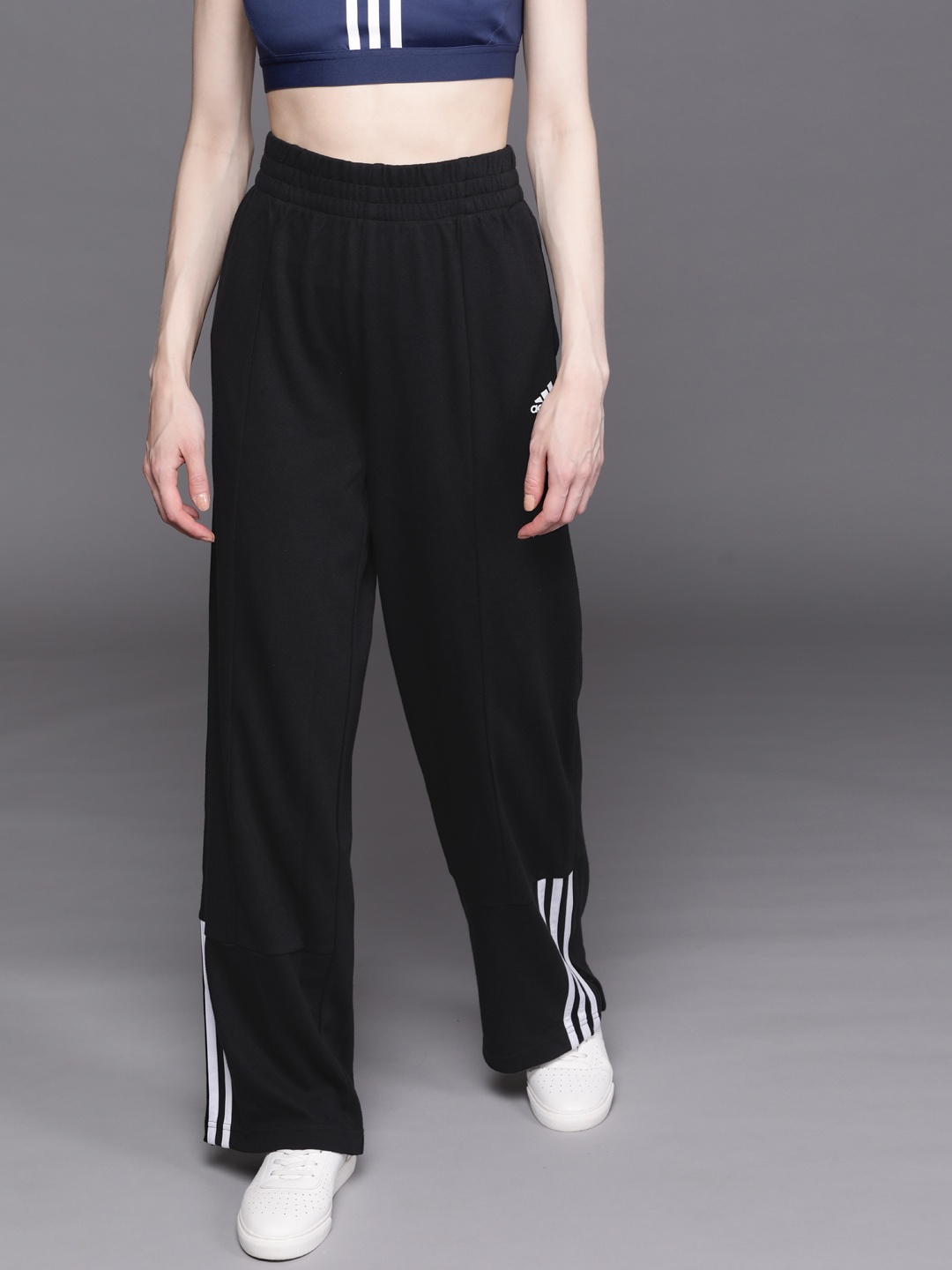 

ADIDAS Women Black BTH Solid Wide Leg Track Pants
