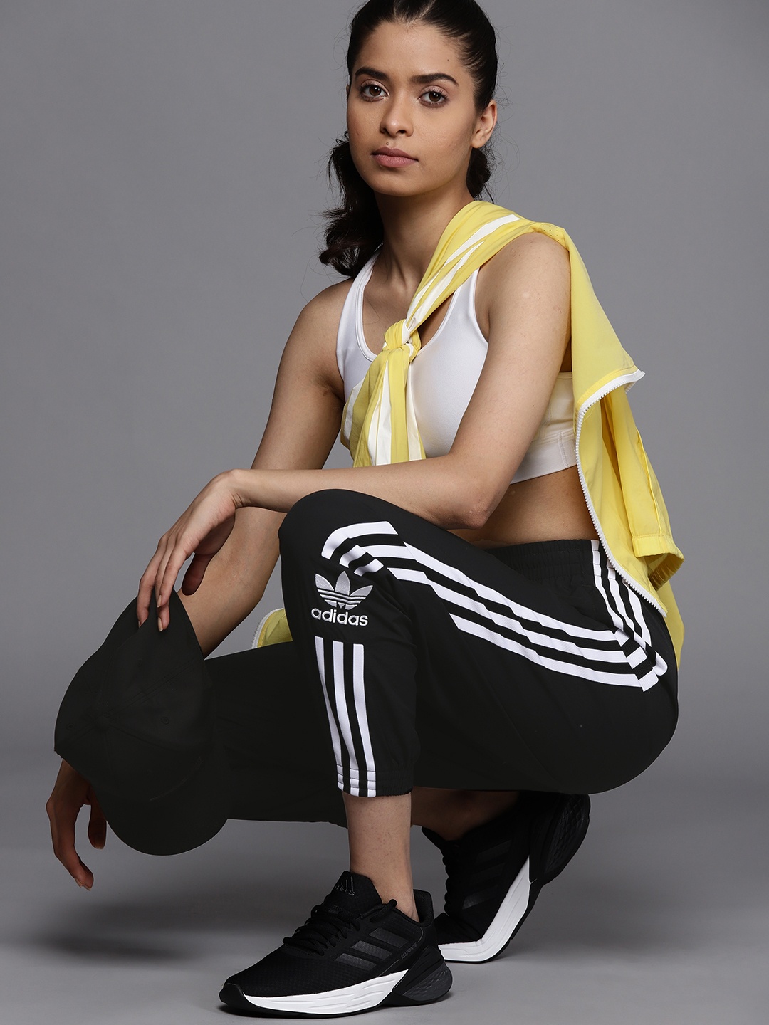 

ADIDAS Originals Women Black Solid Adicolor Classics Lock-Up Track Pants