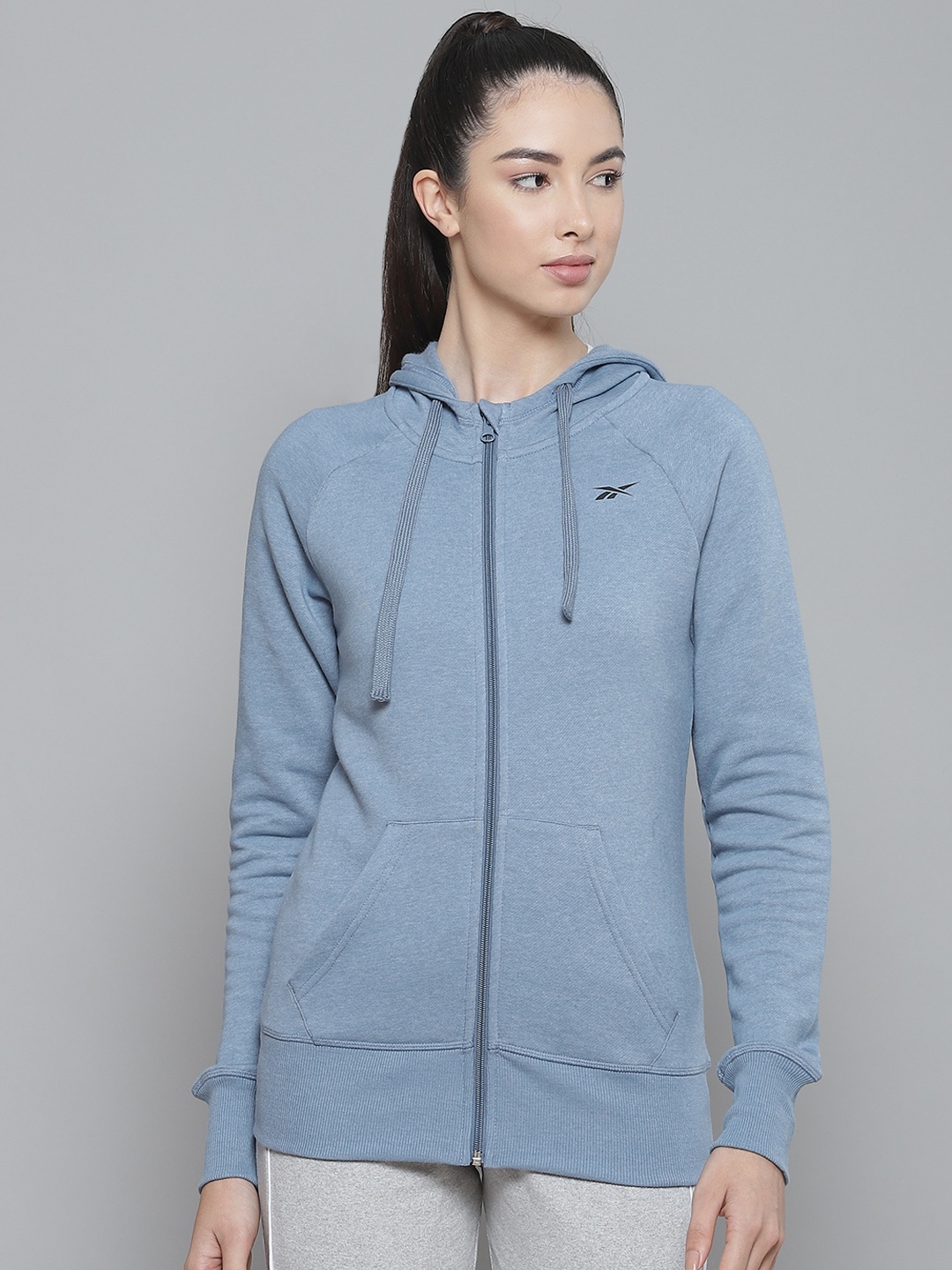 

Reebok Women Blue FND Hooded Sweatshirt