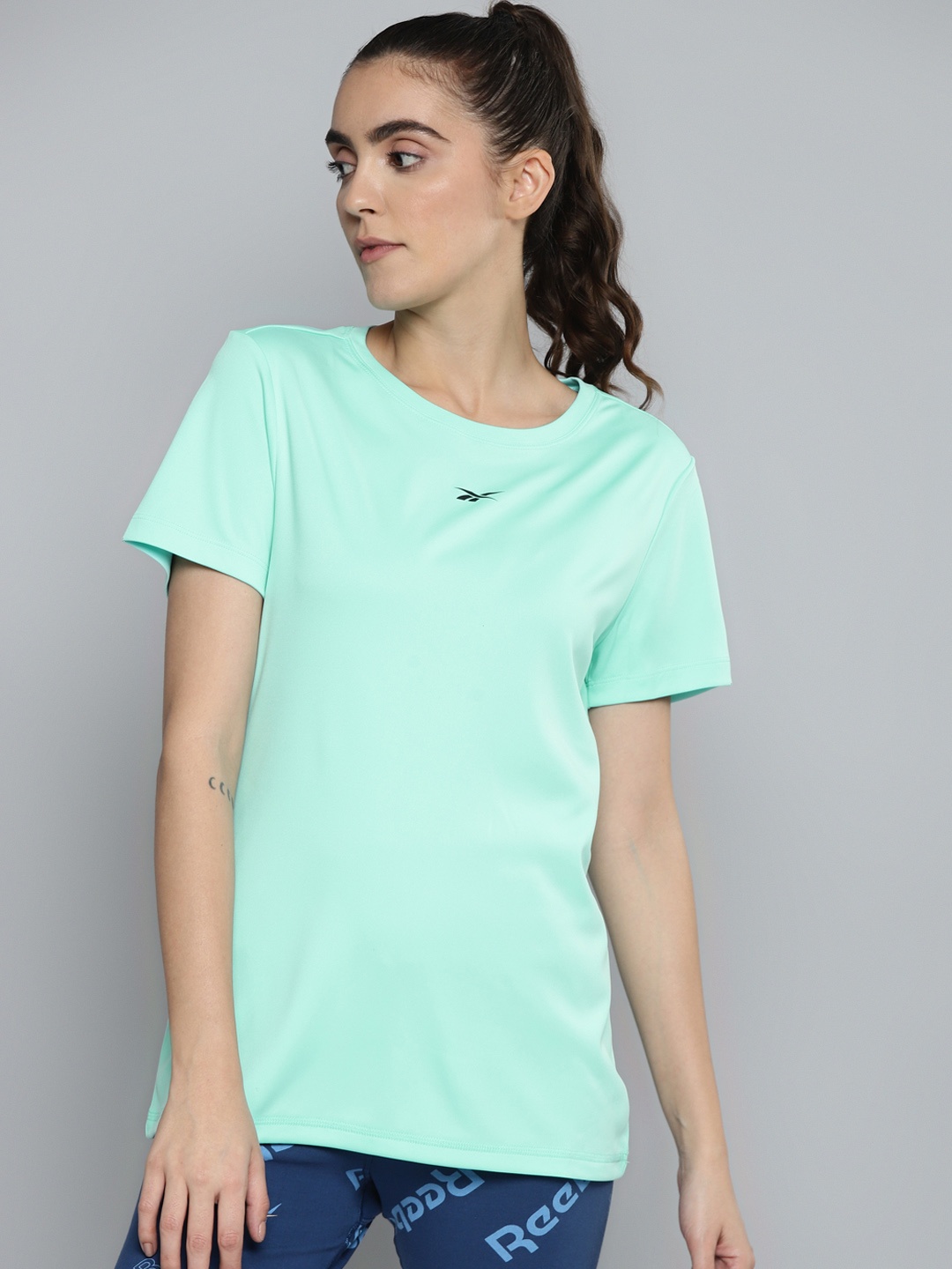 

Reebok Women Sea Green CORE W POLY T-shirt