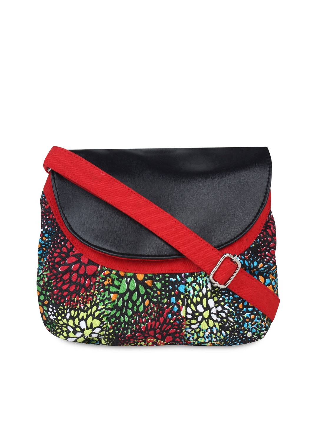 

Anekaant Red & Black Printed Sling Bag