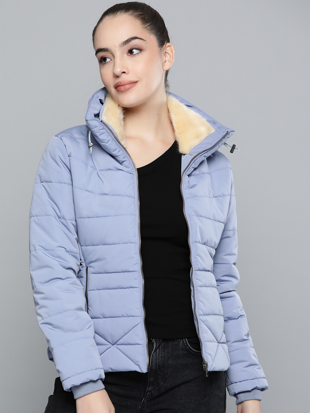 

Fort Collins Women Blue Solid Padded Jacket
