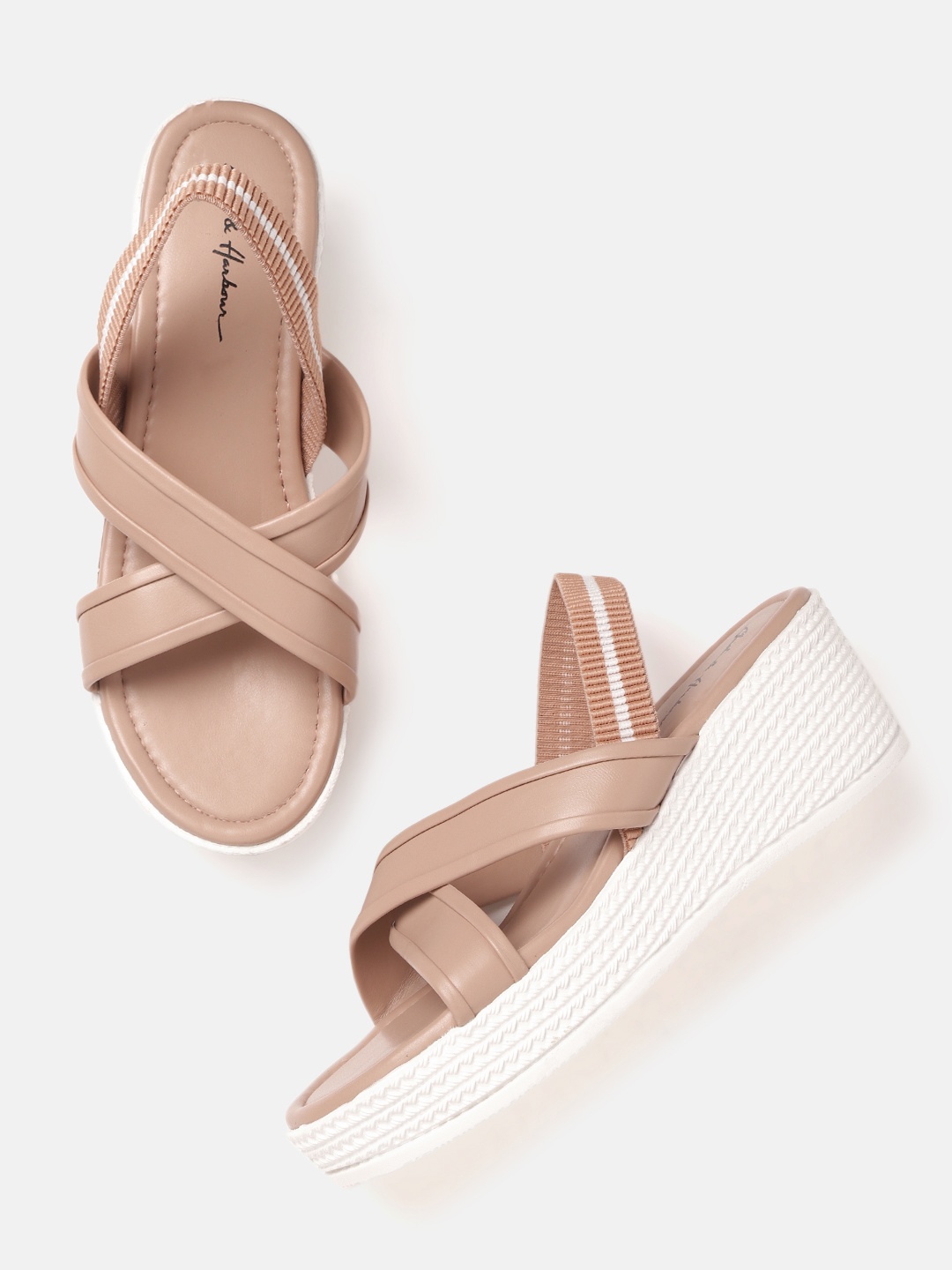 

Mast & Harbour Dusty Pink Solid Slingback Wedges