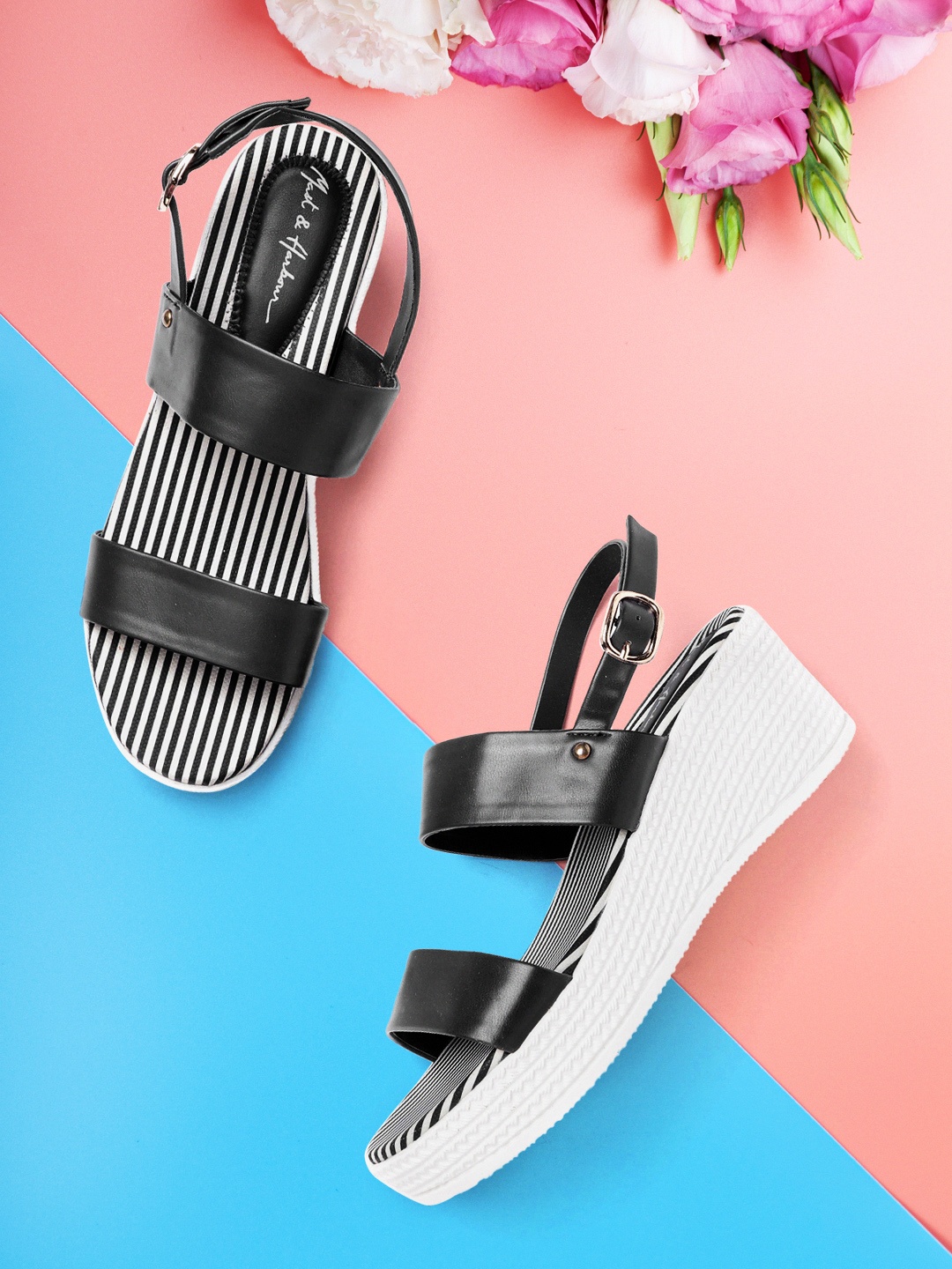 

Mast & Harbour Women Black Solid Wedges