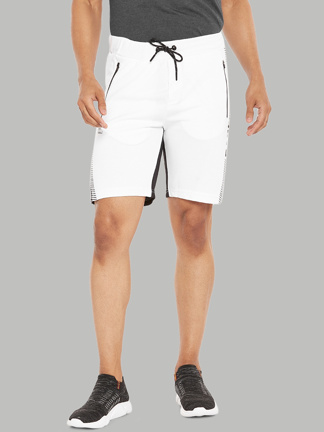 

Ajile by Pantaloons Men White Slim Fit Mid-Rise Sports Shorts