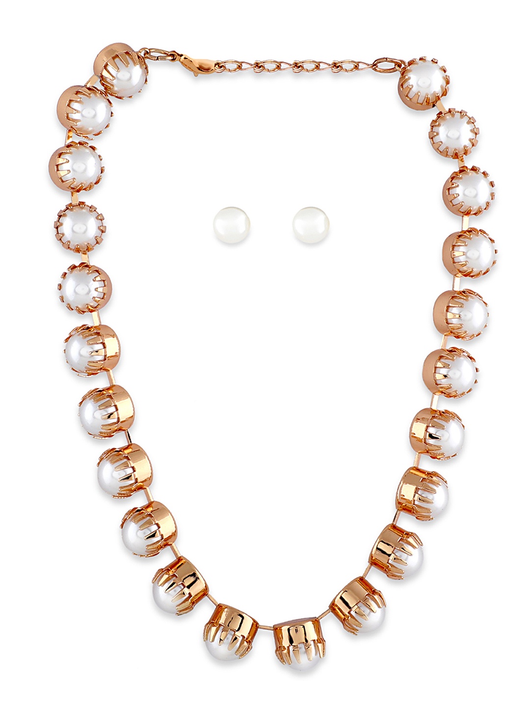 

AMI Gold-Plated White Pearl Beaded Jewellery Set