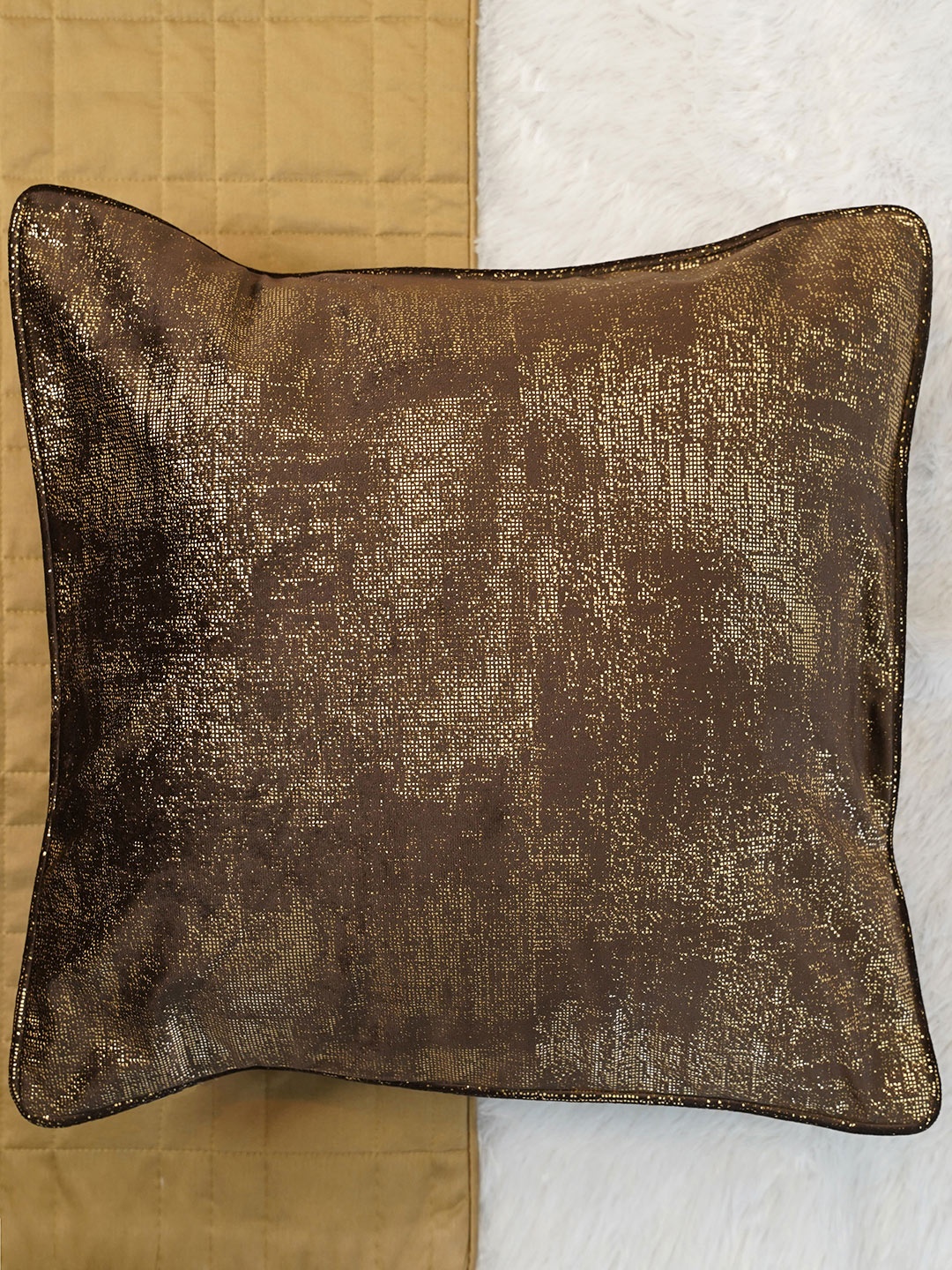 

Folkstorys Brown Velvet Square Cushion Covers