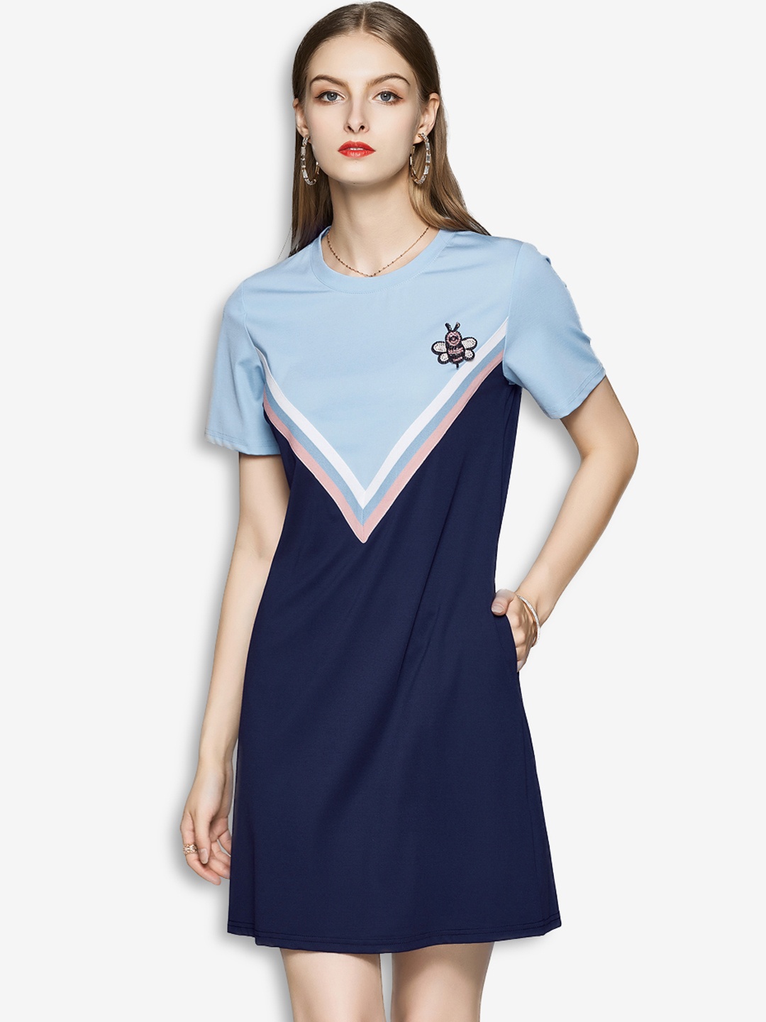 

JC Collection Women Blue A-line Dress
