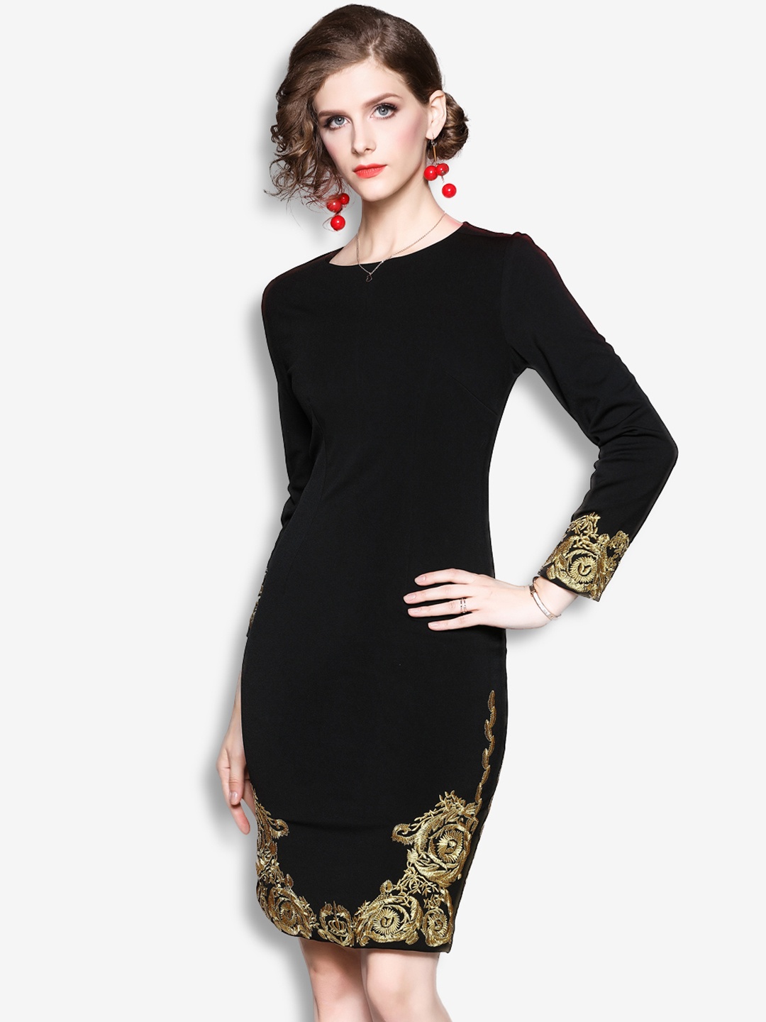 

JC Collection Black Sheath Mini Dress