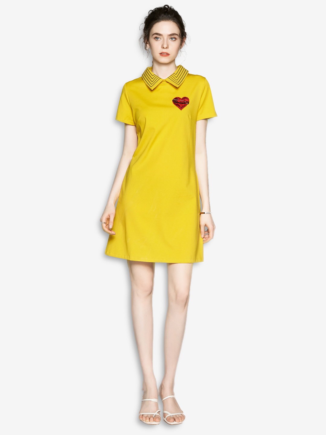 

JC Collection Women Yellow Sheath Dress