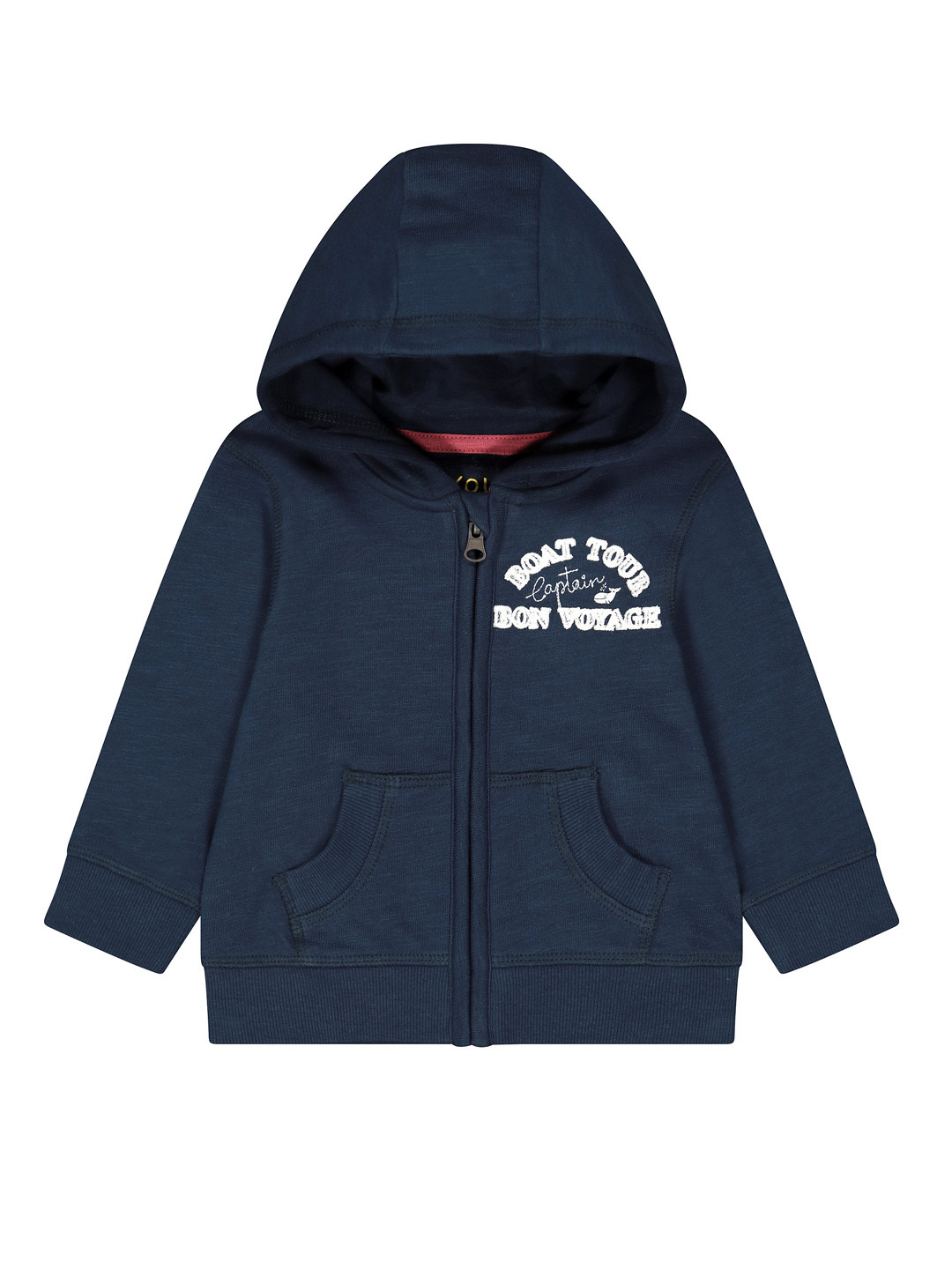 

mothercare Boys Navy Blue Printed Hooded Pure Cotton Sweatshirt