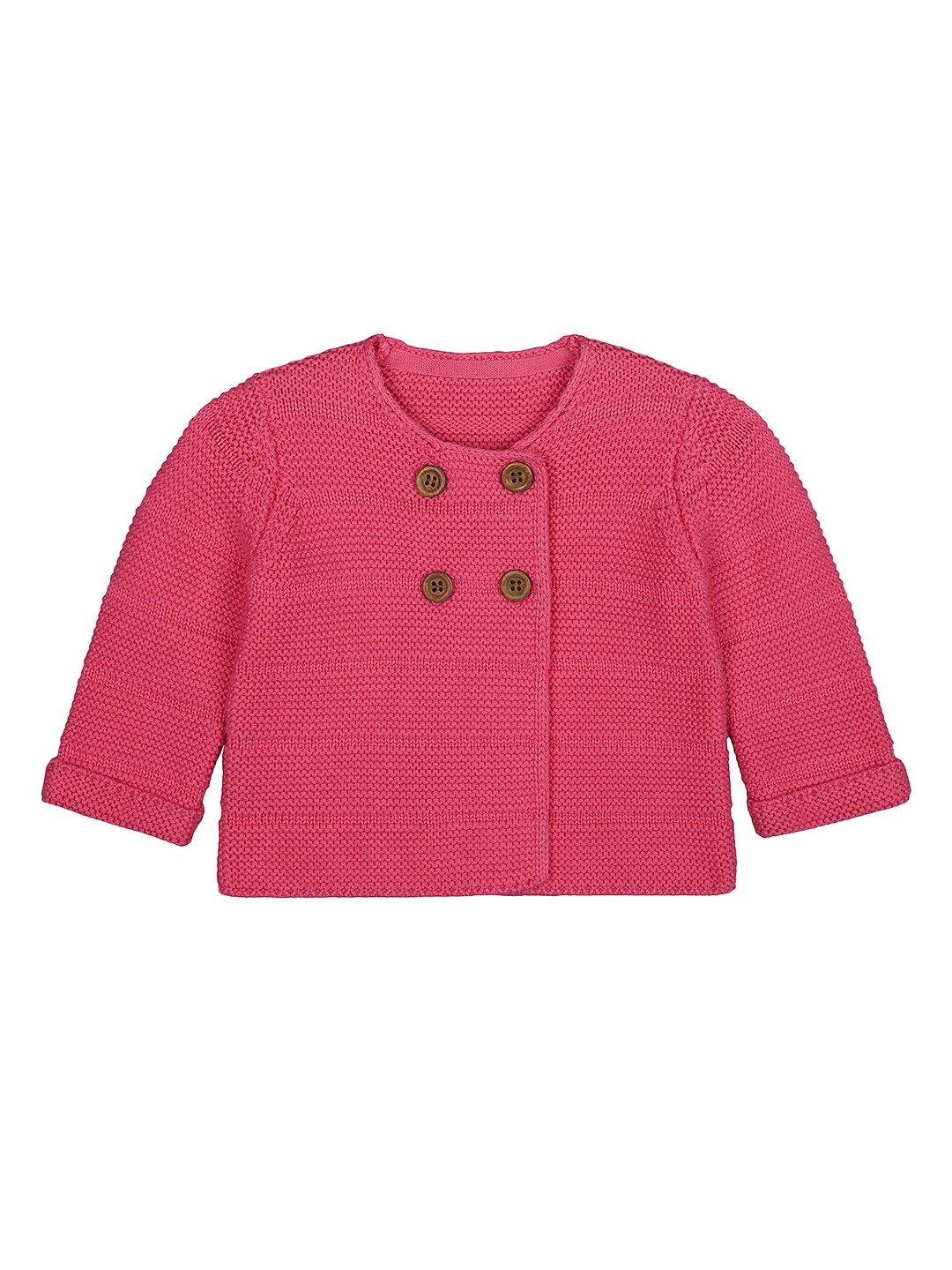 

mothercare Infant Girls Pink Solid Pure Cotton Cardigan