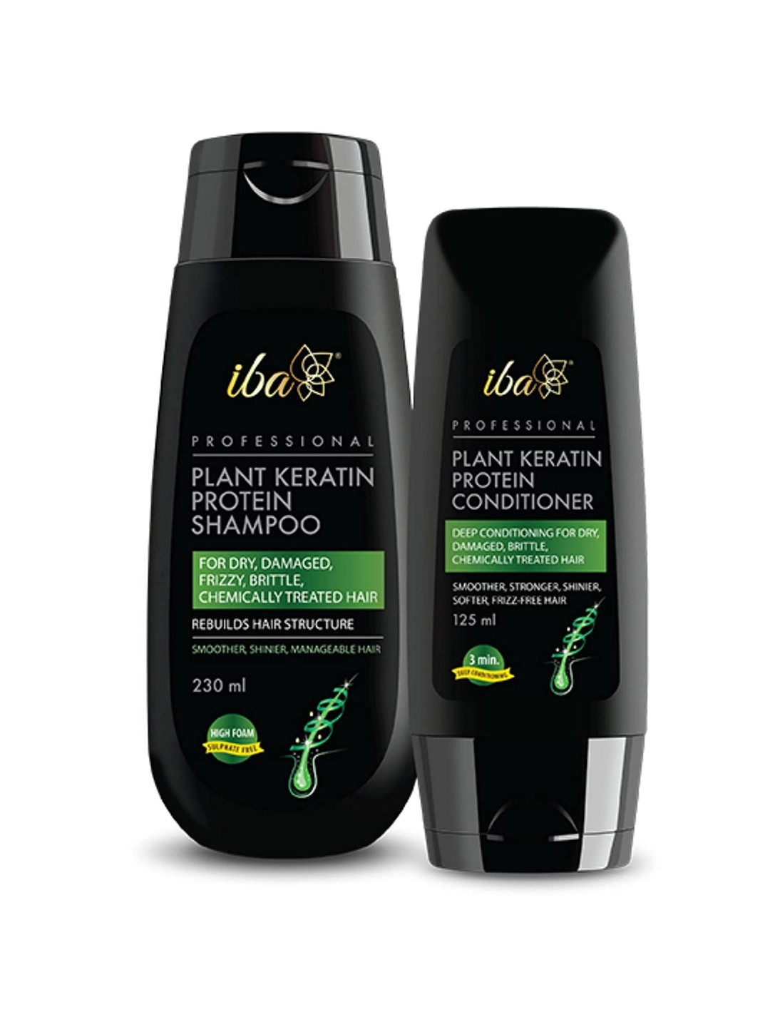 

Iba Plant Keratin Shampoo + Conditioner Combo, White