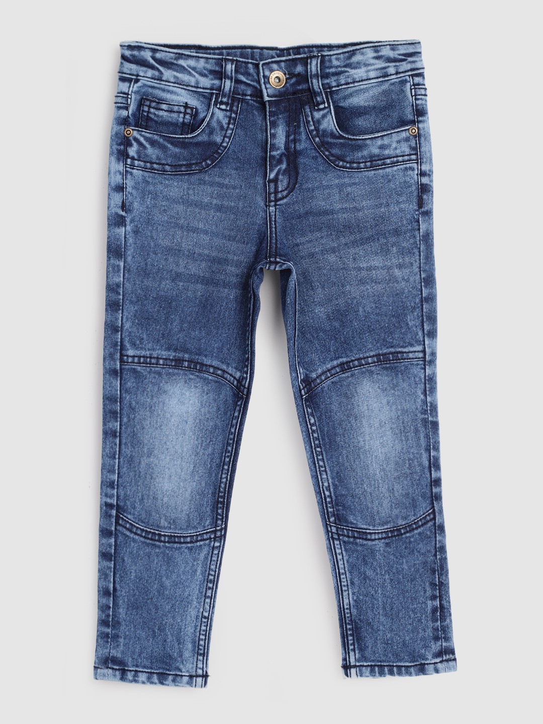 

YK Boys Blue Light Fade Clean Look Stretchable Jeans