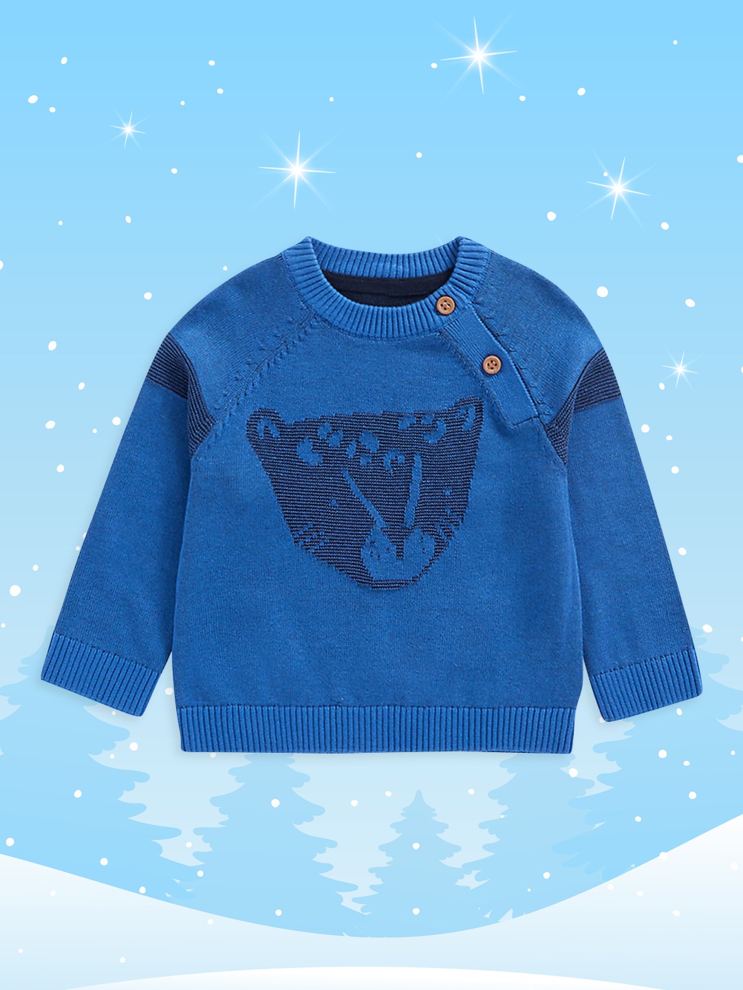 

mothercare Boys Blue Quirky Pure Cotton Pullover