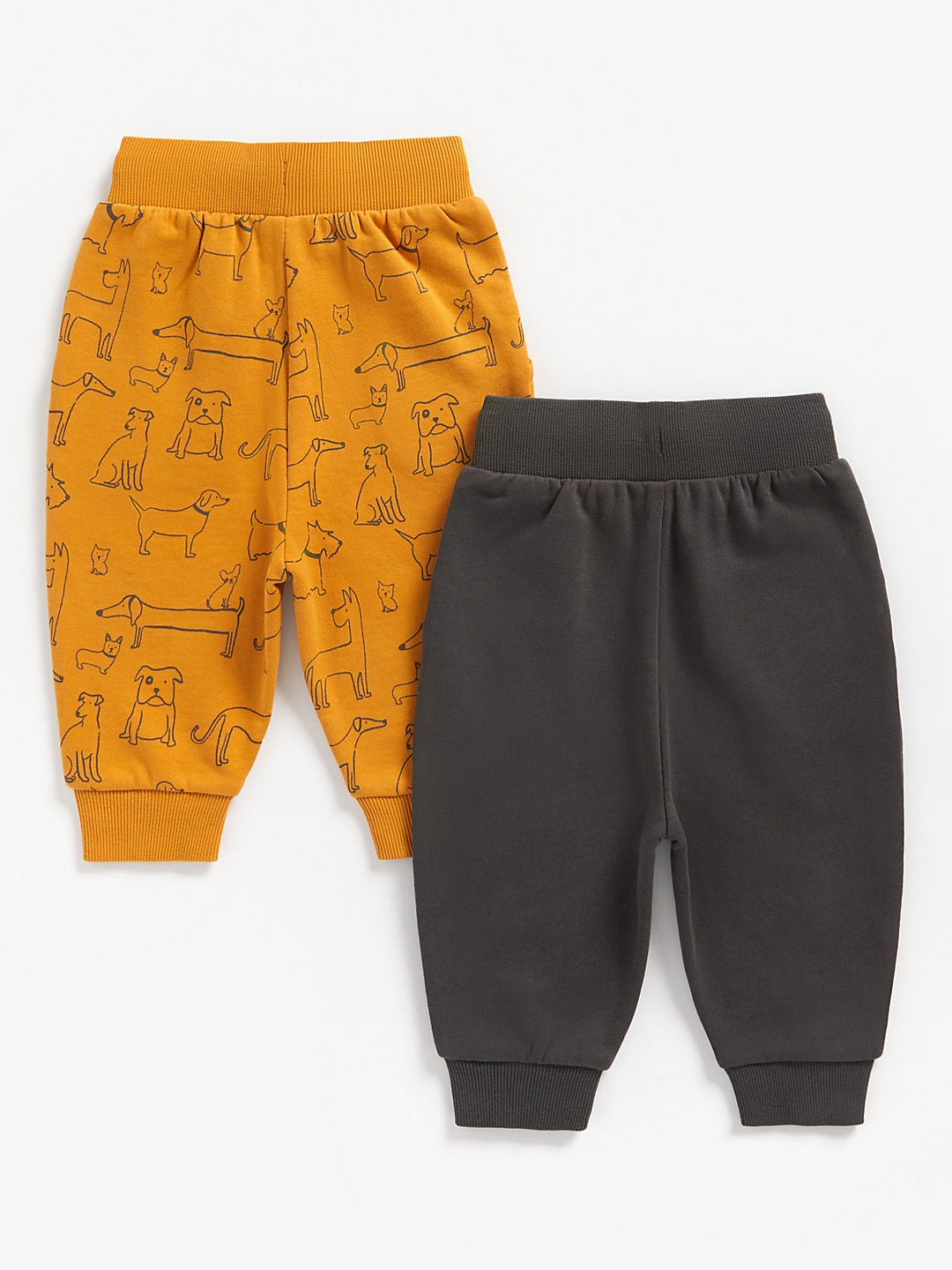 

mothercare Infant Boys Pack of 2 Pure Cotton Joggers, Grey