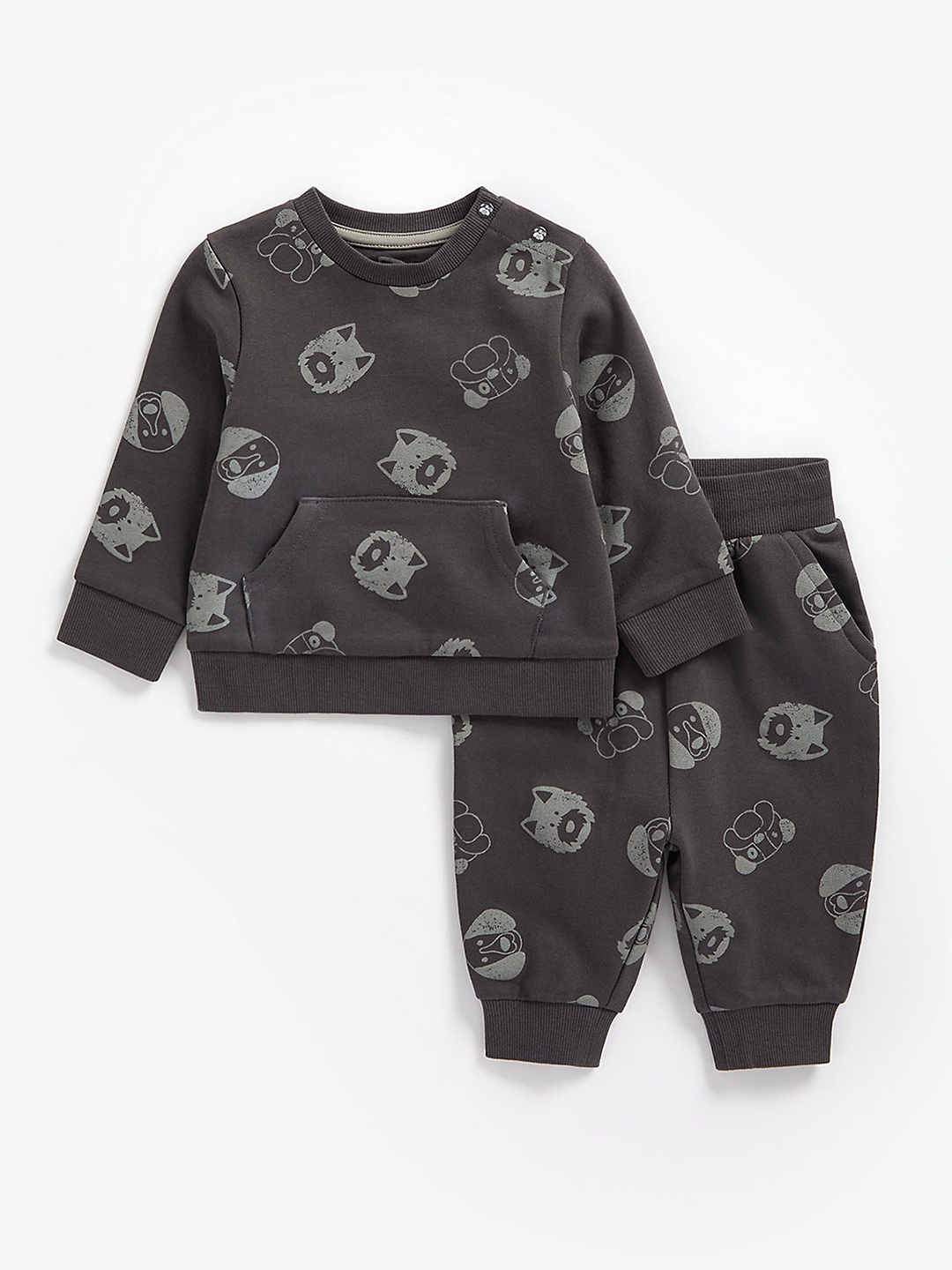 

mothercare Boys Black Pure Cotton Printed T-shirt & Joggers