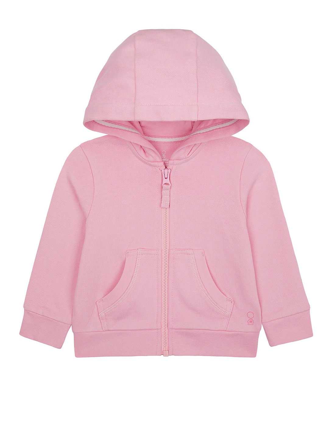 

mothercare Girls Pink Hooded Pure Cotton Sweatshirt