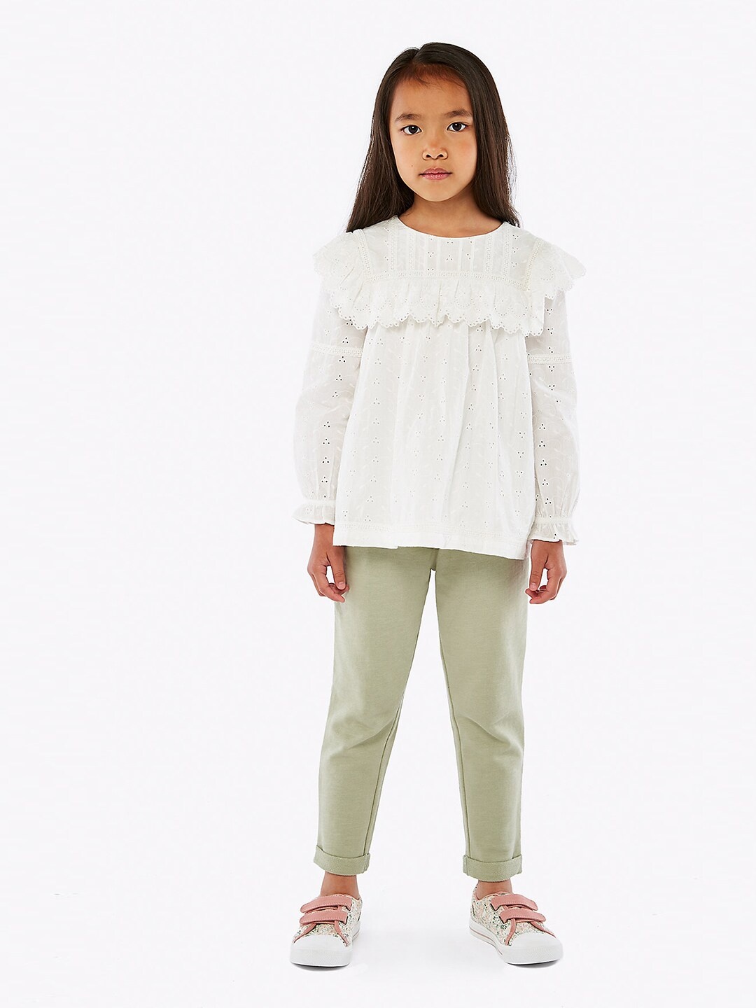

mothercare Girls Beige Pure Cotton Track Pants
