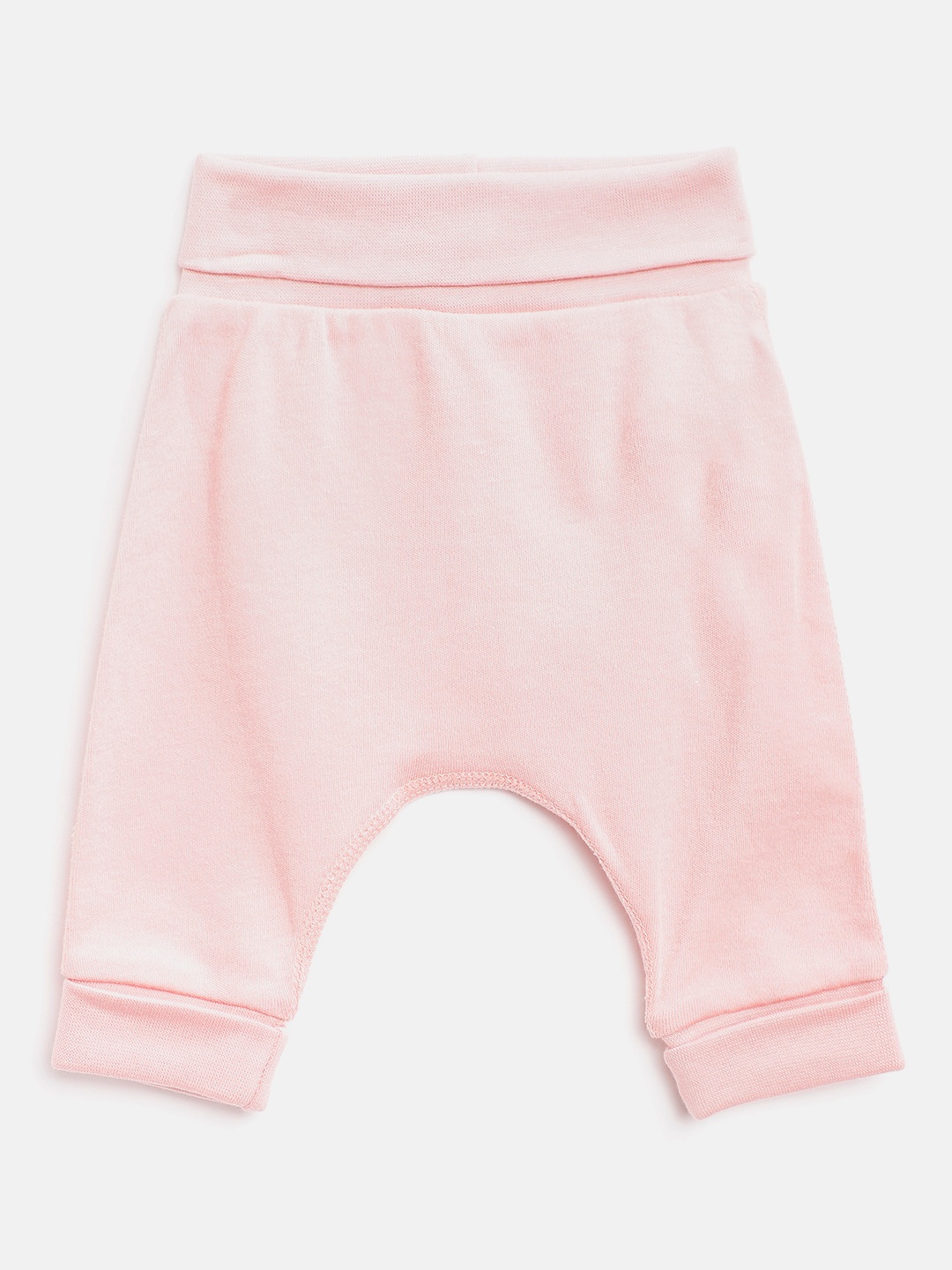 

mothercare Infant Girls Pink Solid Organic Cotton High-Rise Lounge Pants