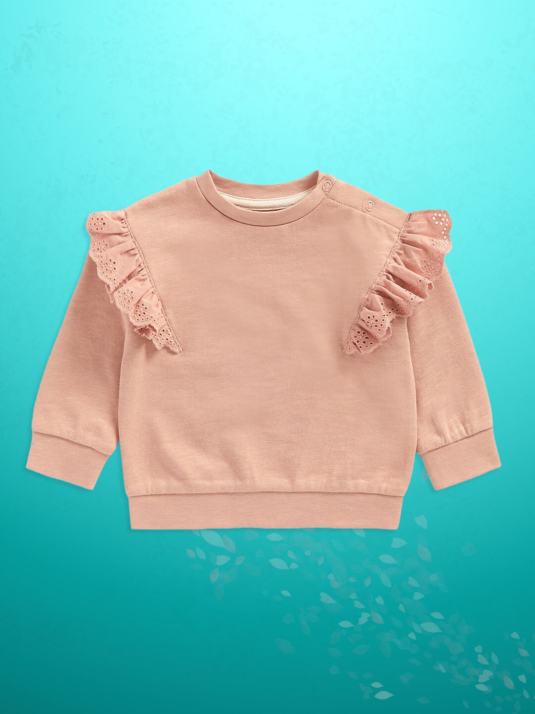 

mothercare Infant Girls Pink Pure Cotton Solid Sweatshirt