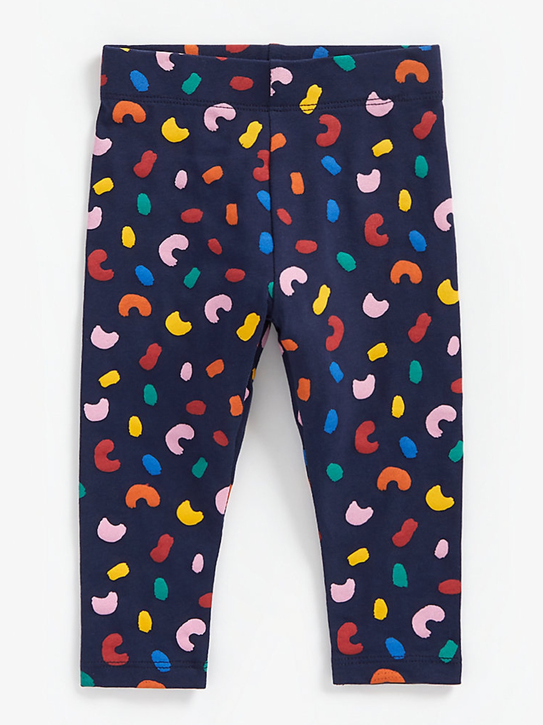 

mothercare Girls Navy Blue Printed Leggings