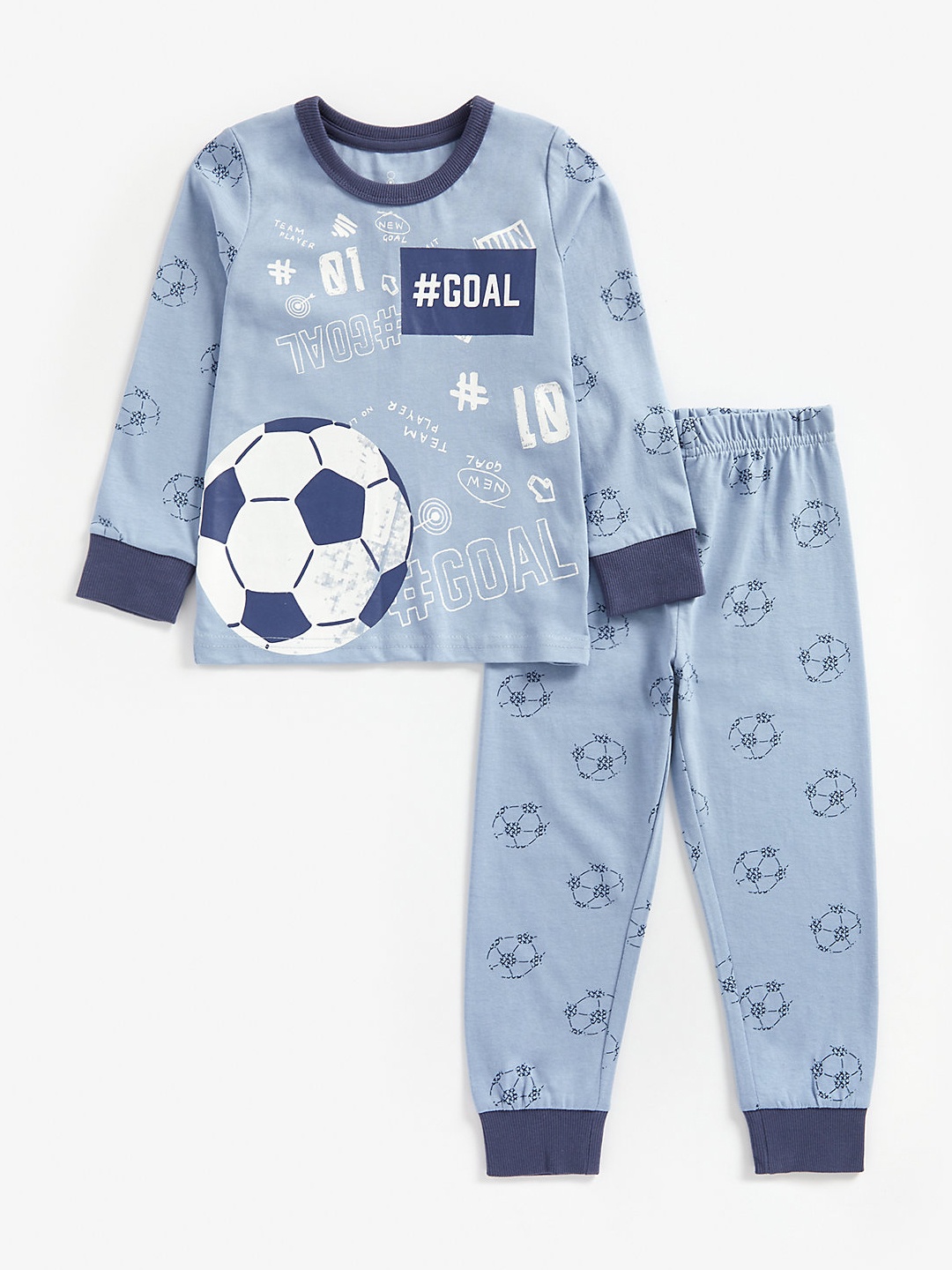 

mothercare Boys Blue Printed Night Suit