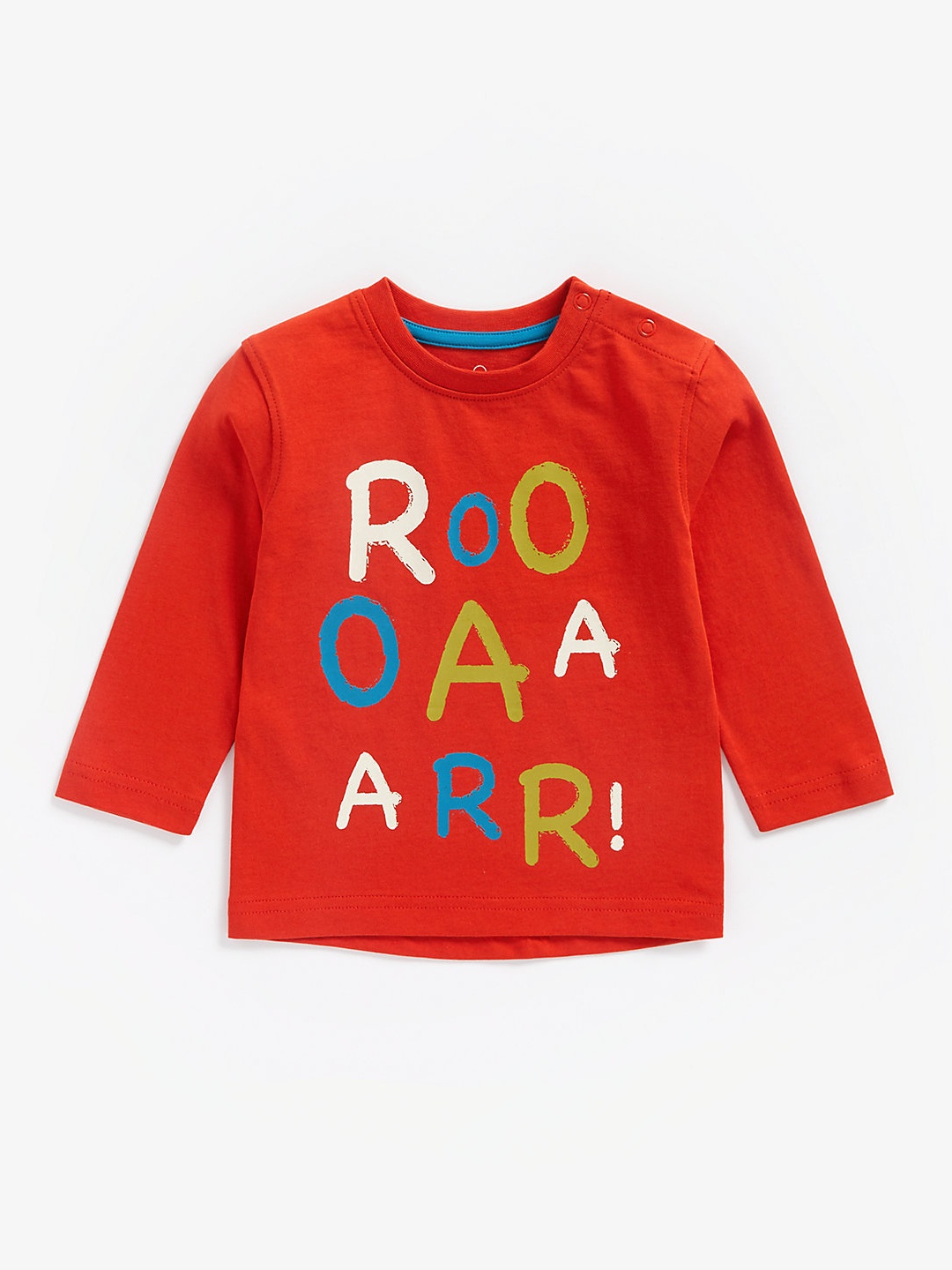 

mothercare Infant Boys Red Pure Cotton Typography Printed Pure Cotton T-shirt
