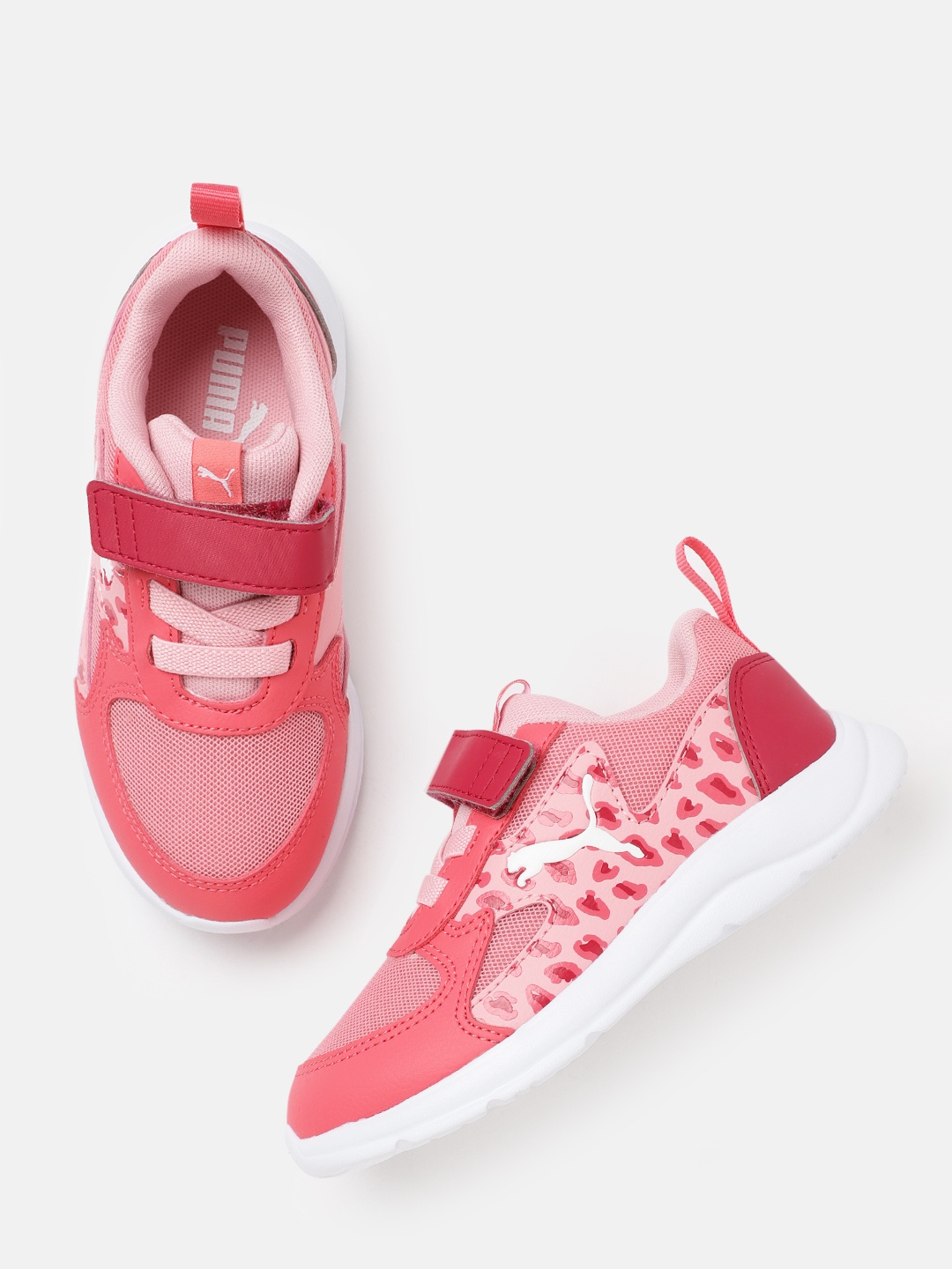 

Puma Girls Pink Printed Fun Racer Roar Trainer Sneakers