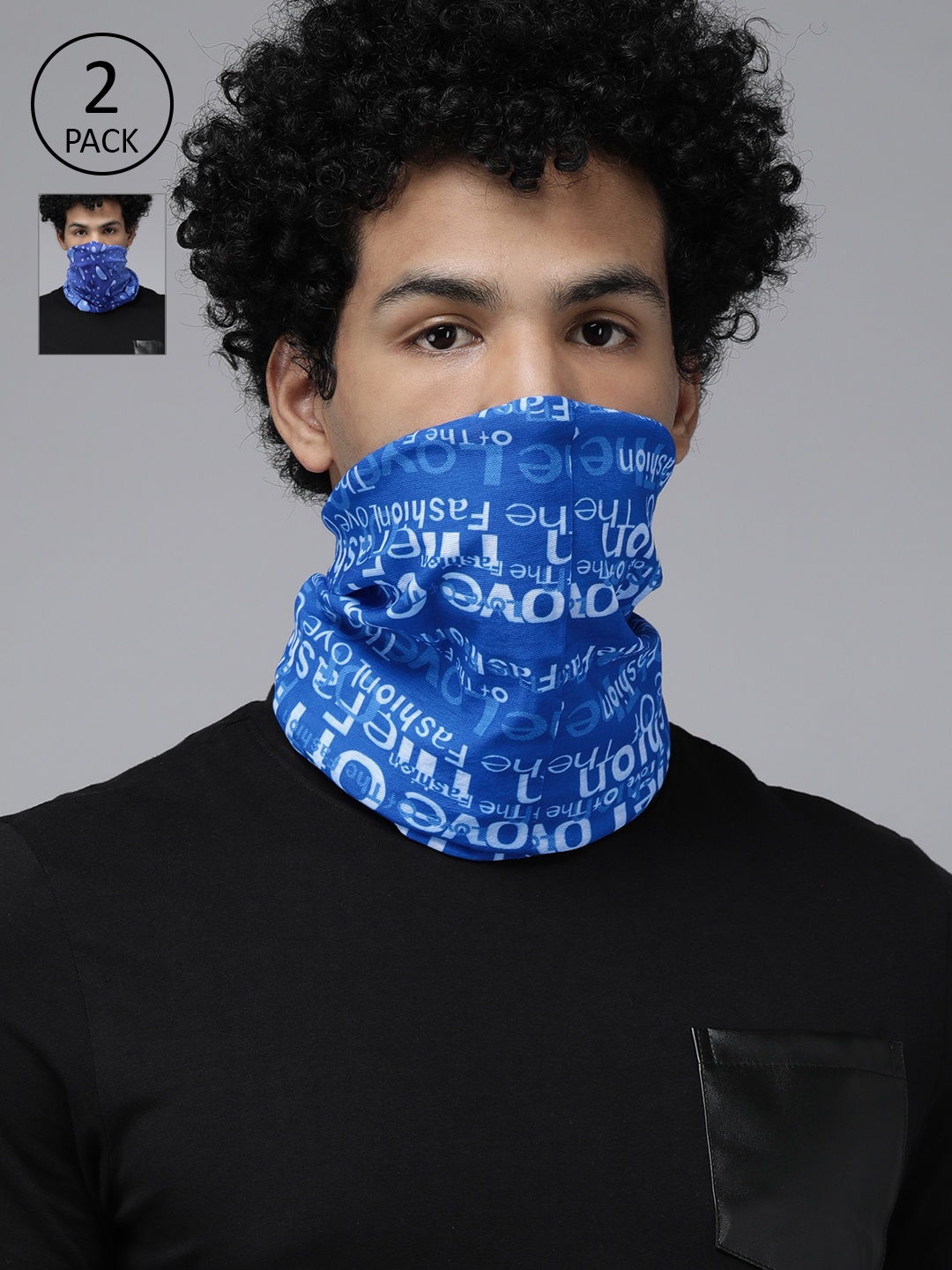

Roadster Unisex Pack of 2 Blue Printed Neck Gaiters