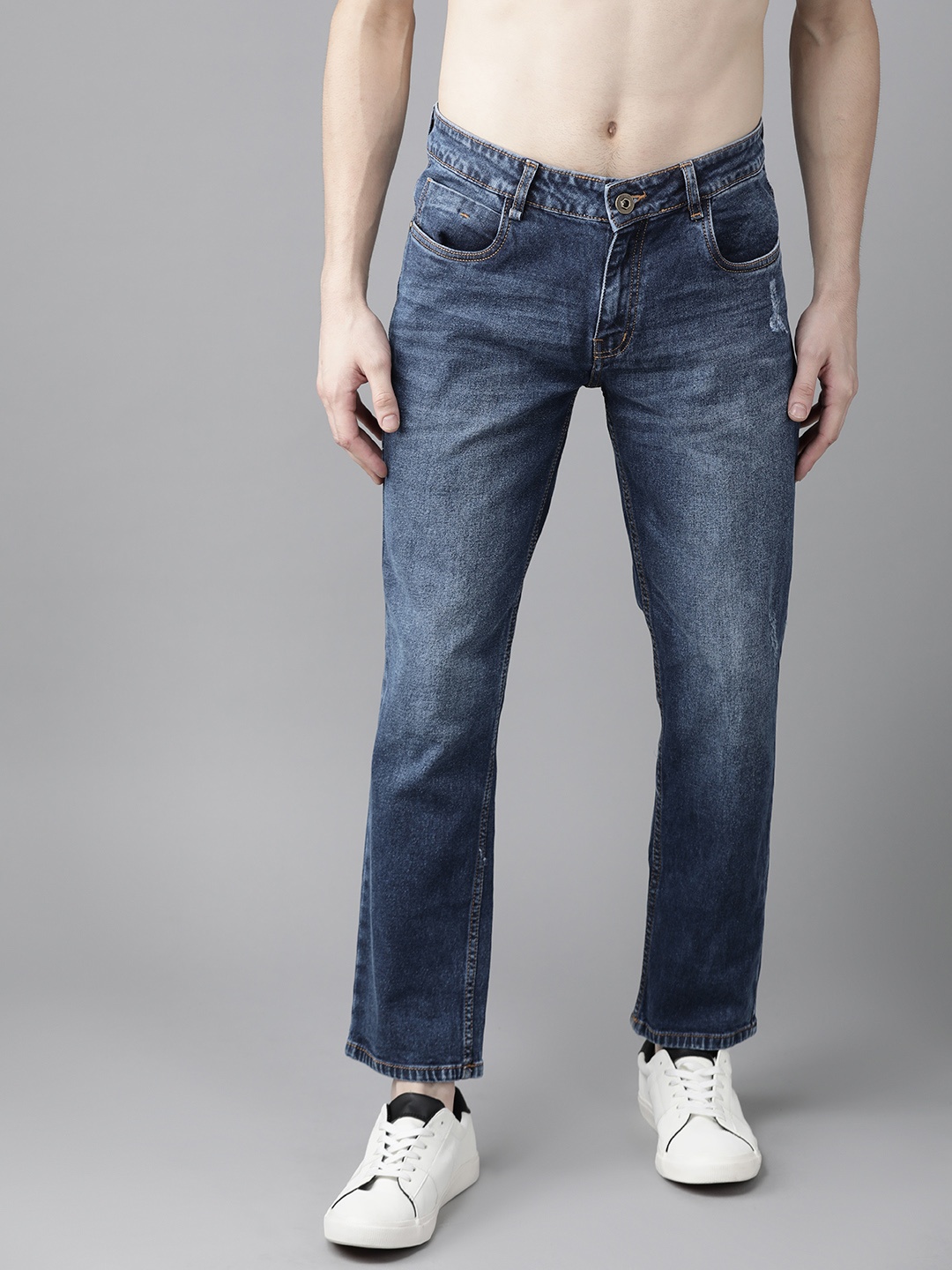 

Roadster Men Navy Blue Slim Fit Light Fade Stretchable Jeans