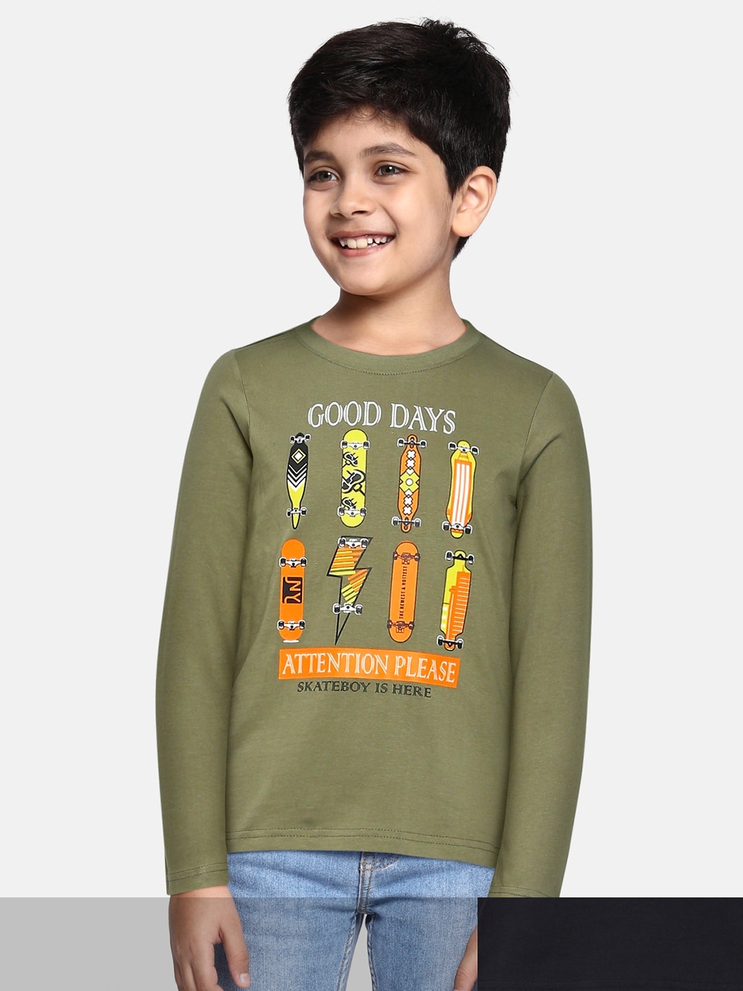 

Cherokee Boys Pack Of 2 Assorted Printed Round Neck T-shirts