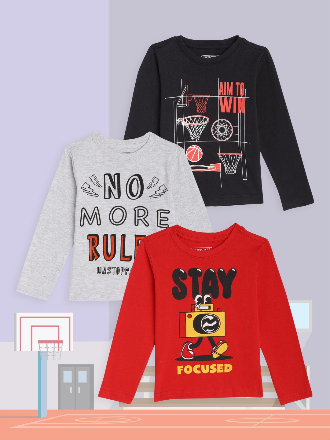 

Cherokee Boys Pack of 3 Assorted T-shirts