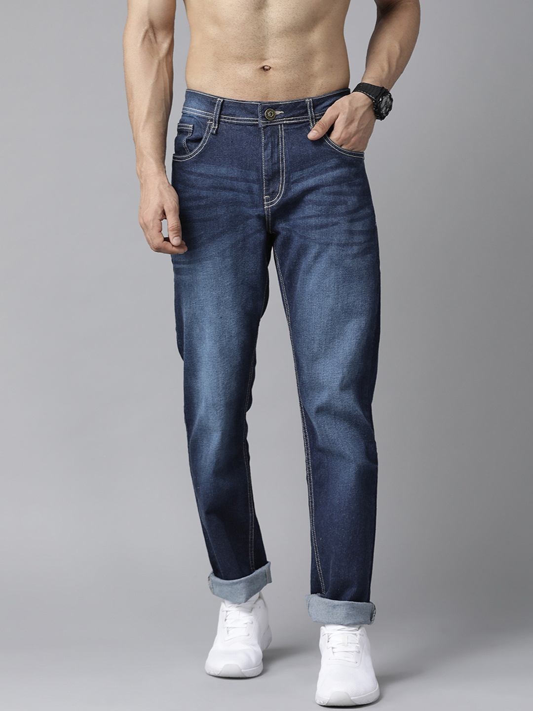 

Roadster Men Navy Blue Skinny Fit Light Fade Stretchable Jeans