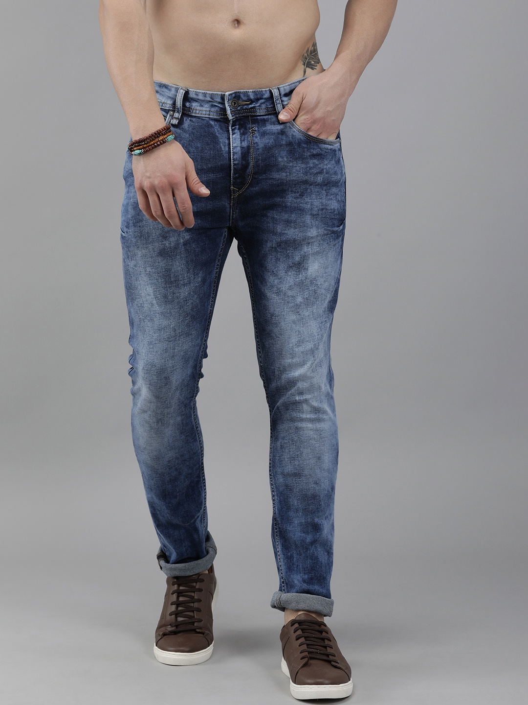 

Roadster Men Blue Skinny Fit Heavy Fade Stretchable Jeans