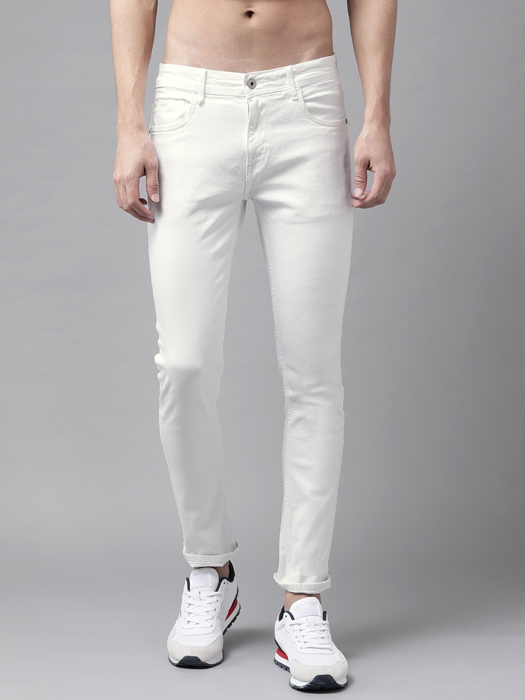 

Roadster Men White Skinny Fit Stretchable Jeans