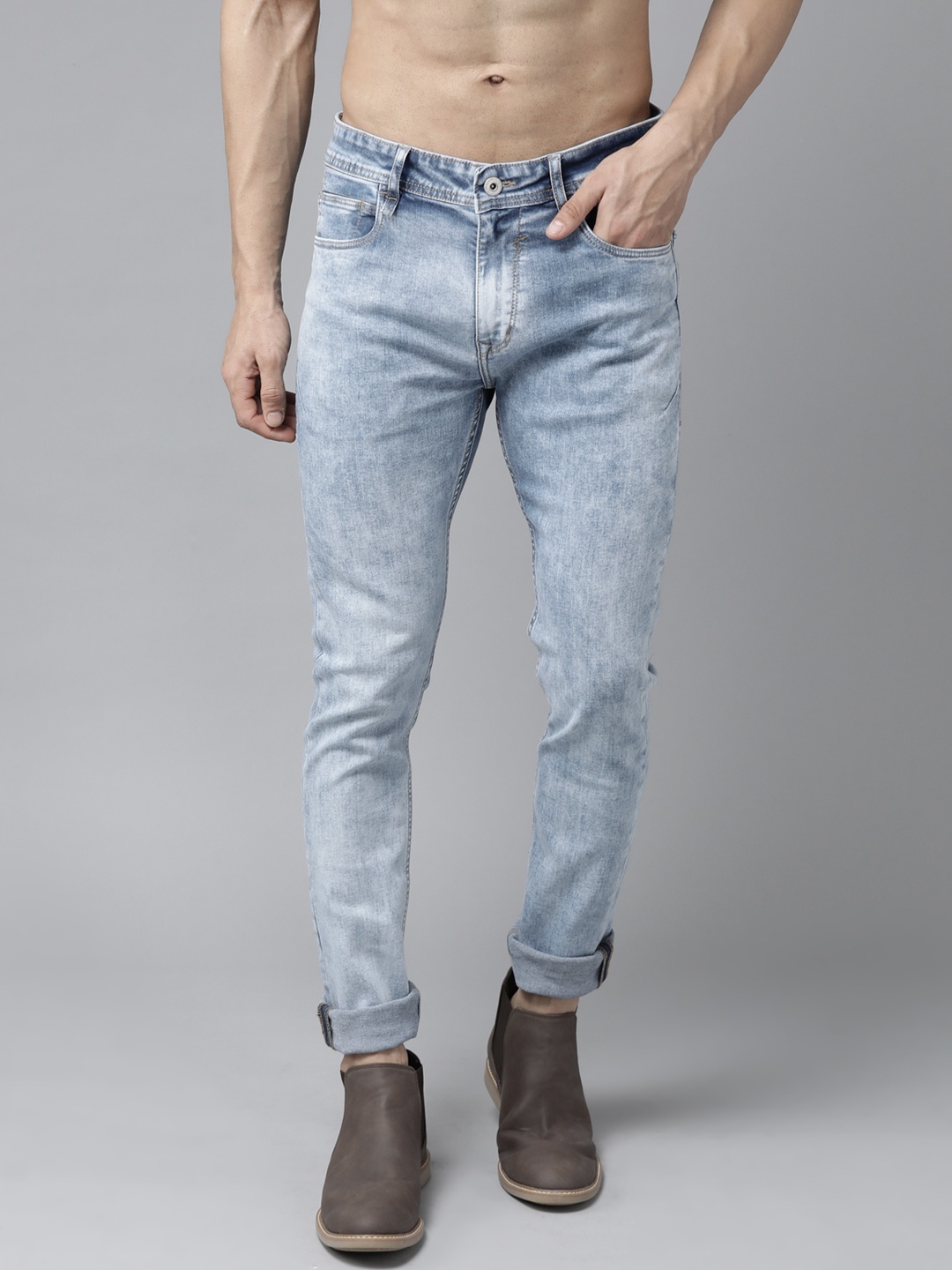 

Roadster Men Blue Skinny Fit Light Fade Stretchable Jeans