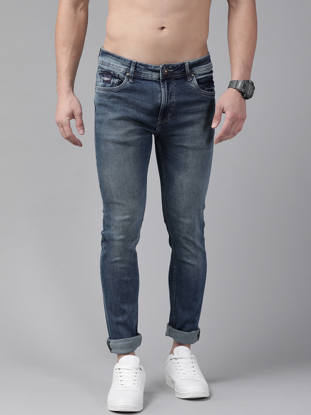 

Roadster Men Navy Blue Skinny Fit Light Fade Stretchable Jeans