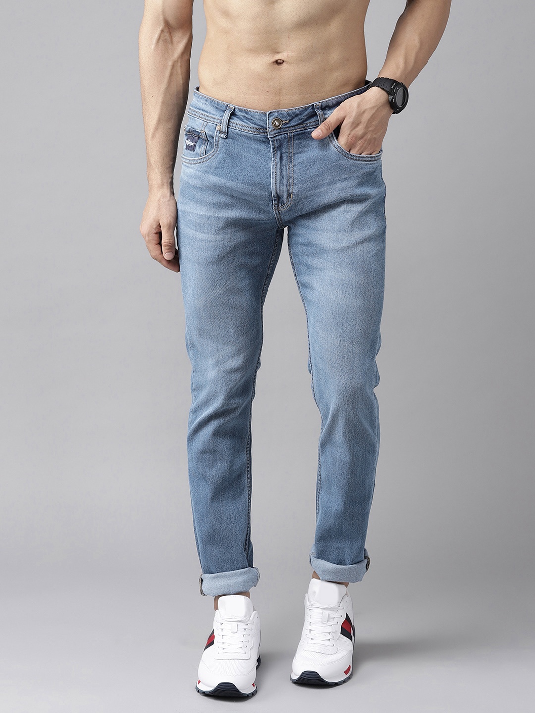 

Roadster Men Blue Skinny Fit Light Fade Mid-Rise Stretchable Jeans