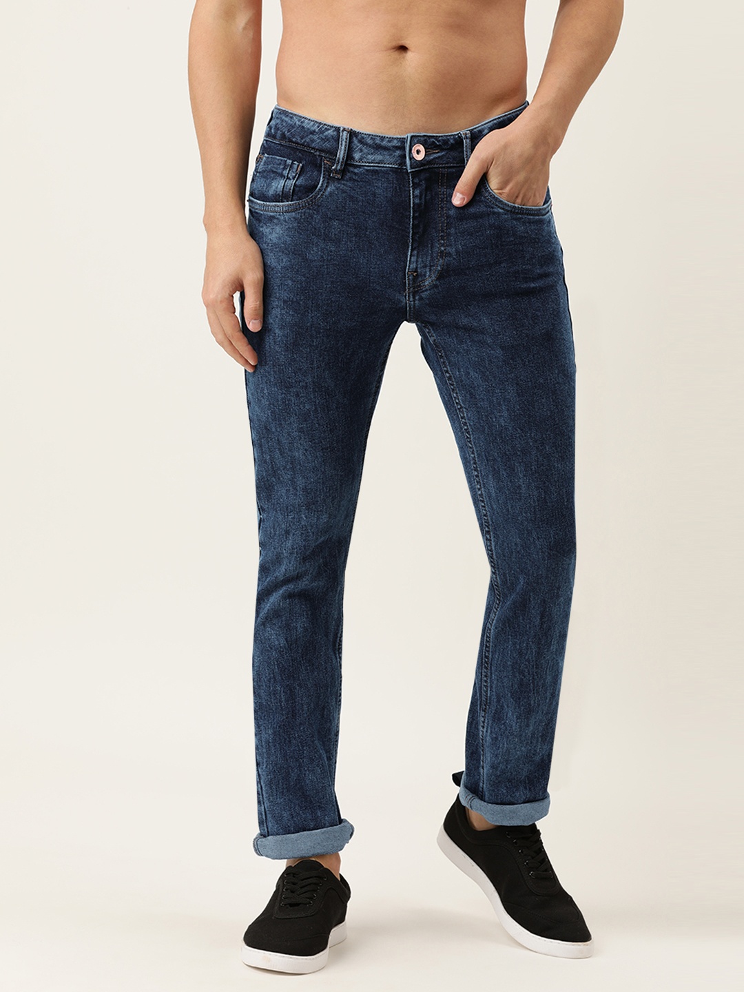

Flying Machine Men Blue Micheal Slim Tapered Fit Light Fade Stretchable Jeans