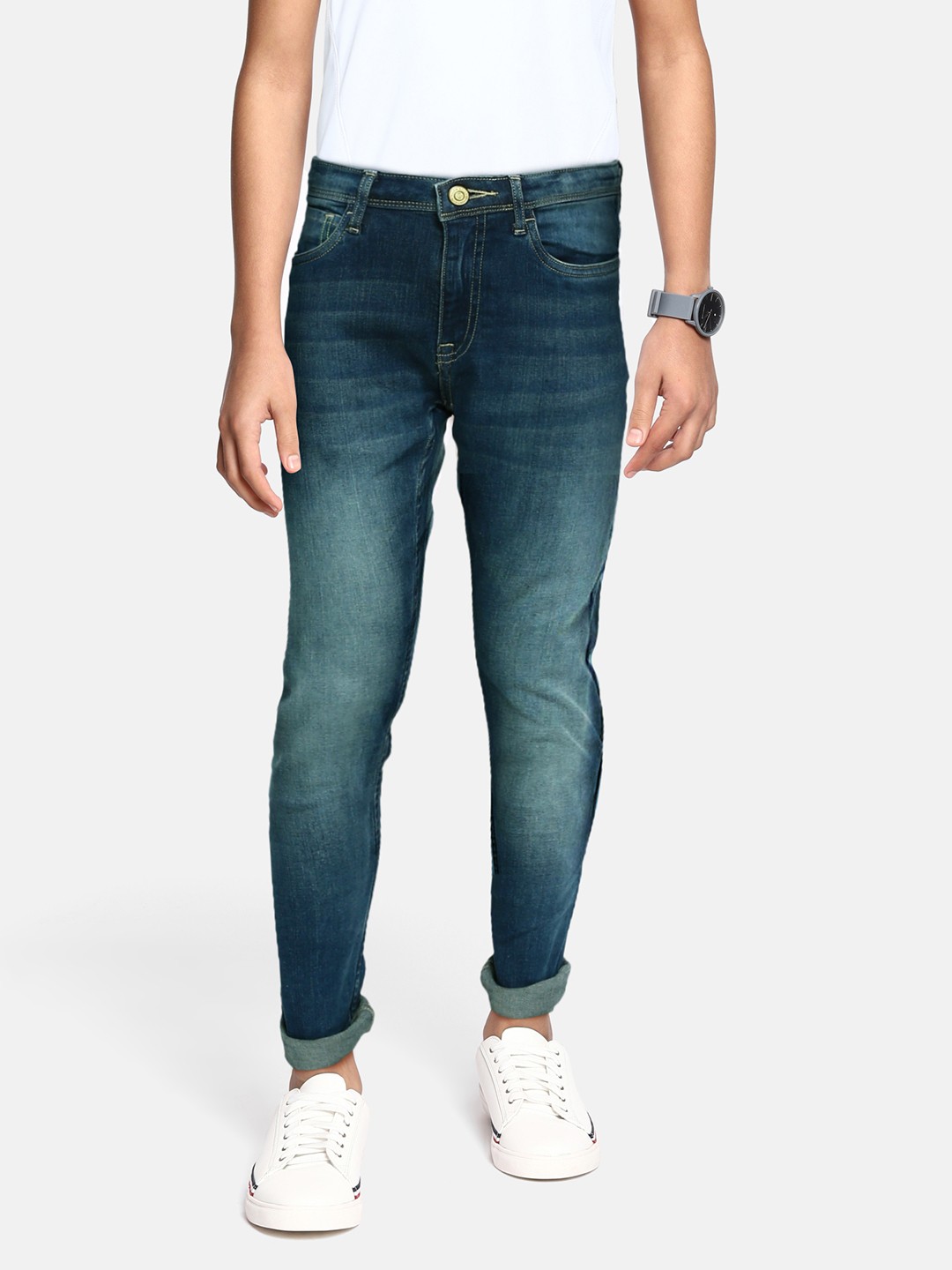 

Allen Solly Junior Boys Blue Skinny Fit Clean Look Stretchable Jeans