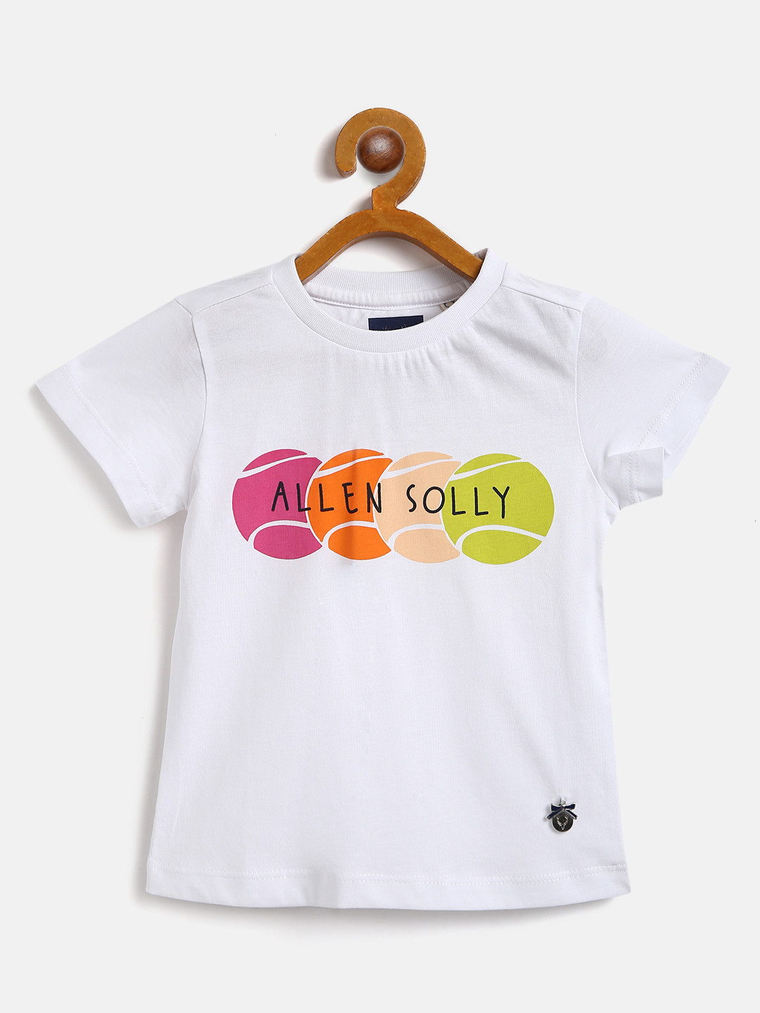 

Allen Solly Junior Girls White Pure Cotton Brand Logo Printed Pure Cotton T-shirt