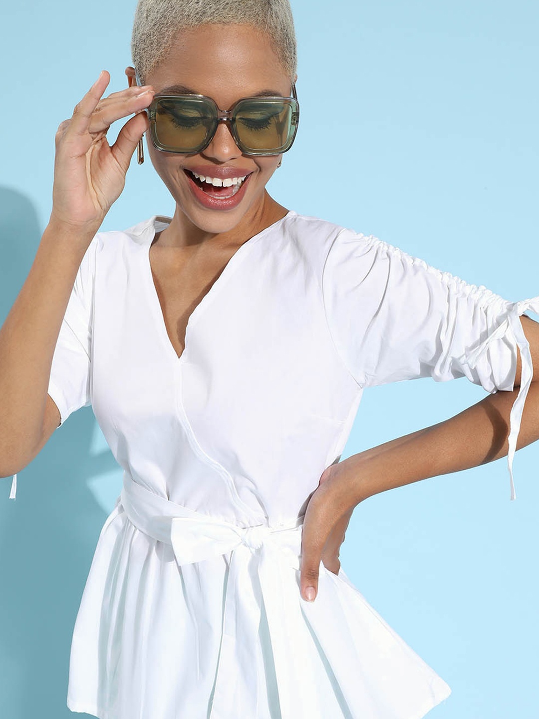 

Moda Rapido Women Classic White Sleek Top