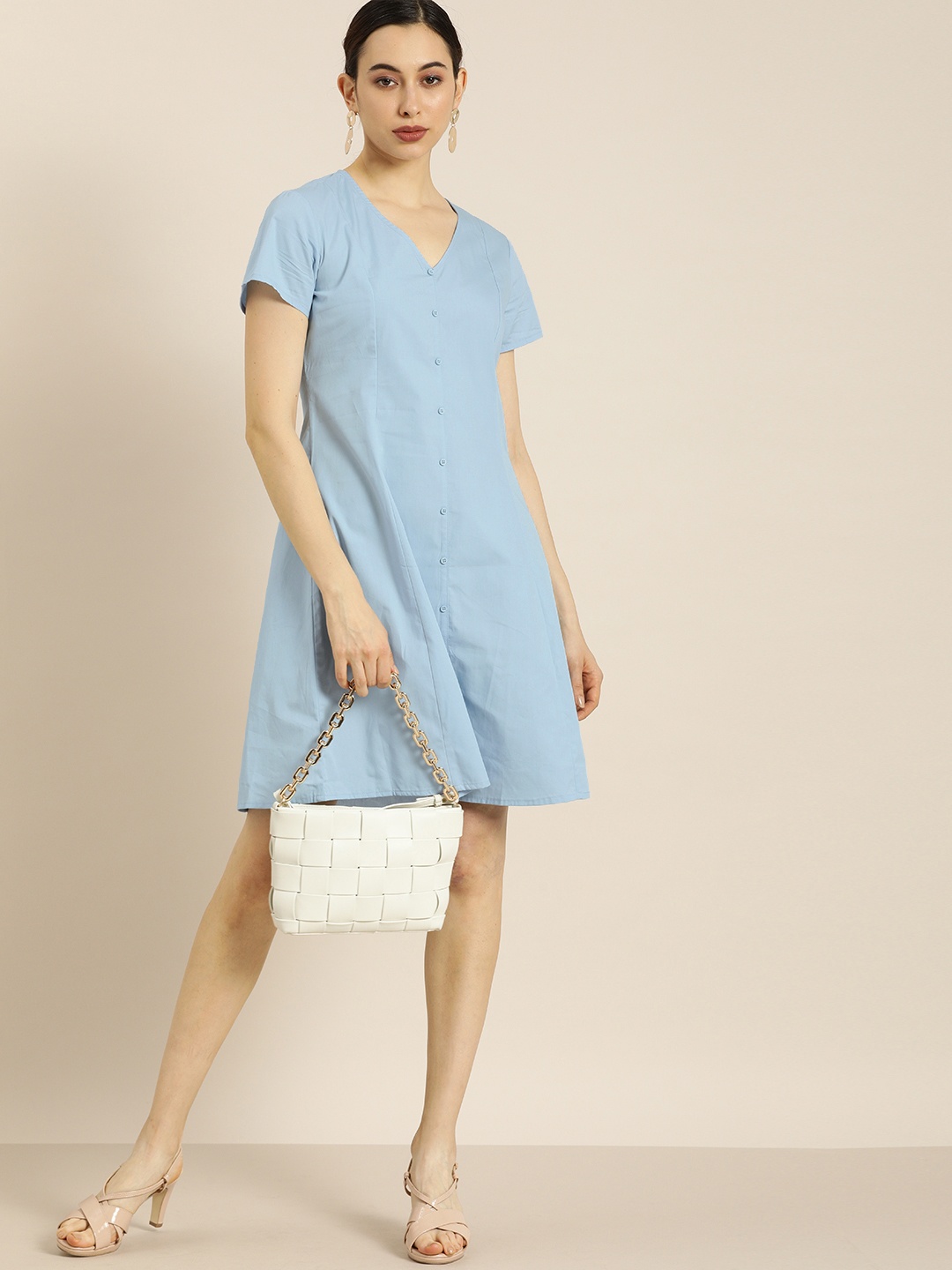 

Moda Rapido Blue A-Line Dress