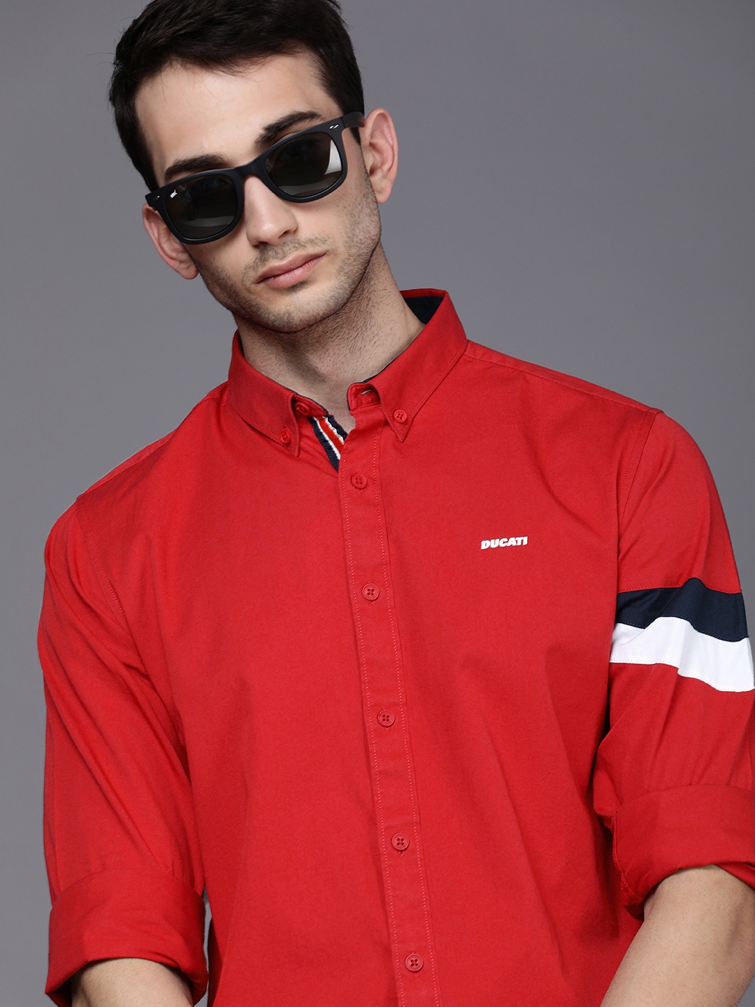 

Ducati Men Red Solid Casual Shirt